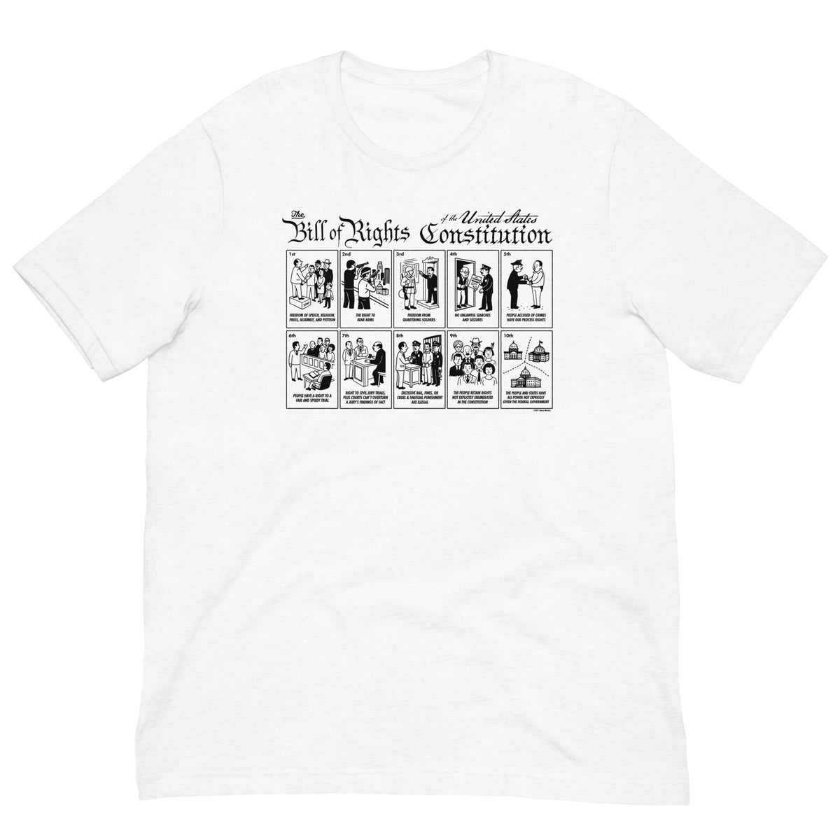 The Illustrated Bill of Rights Graphic Tee by Liberty Maniacs