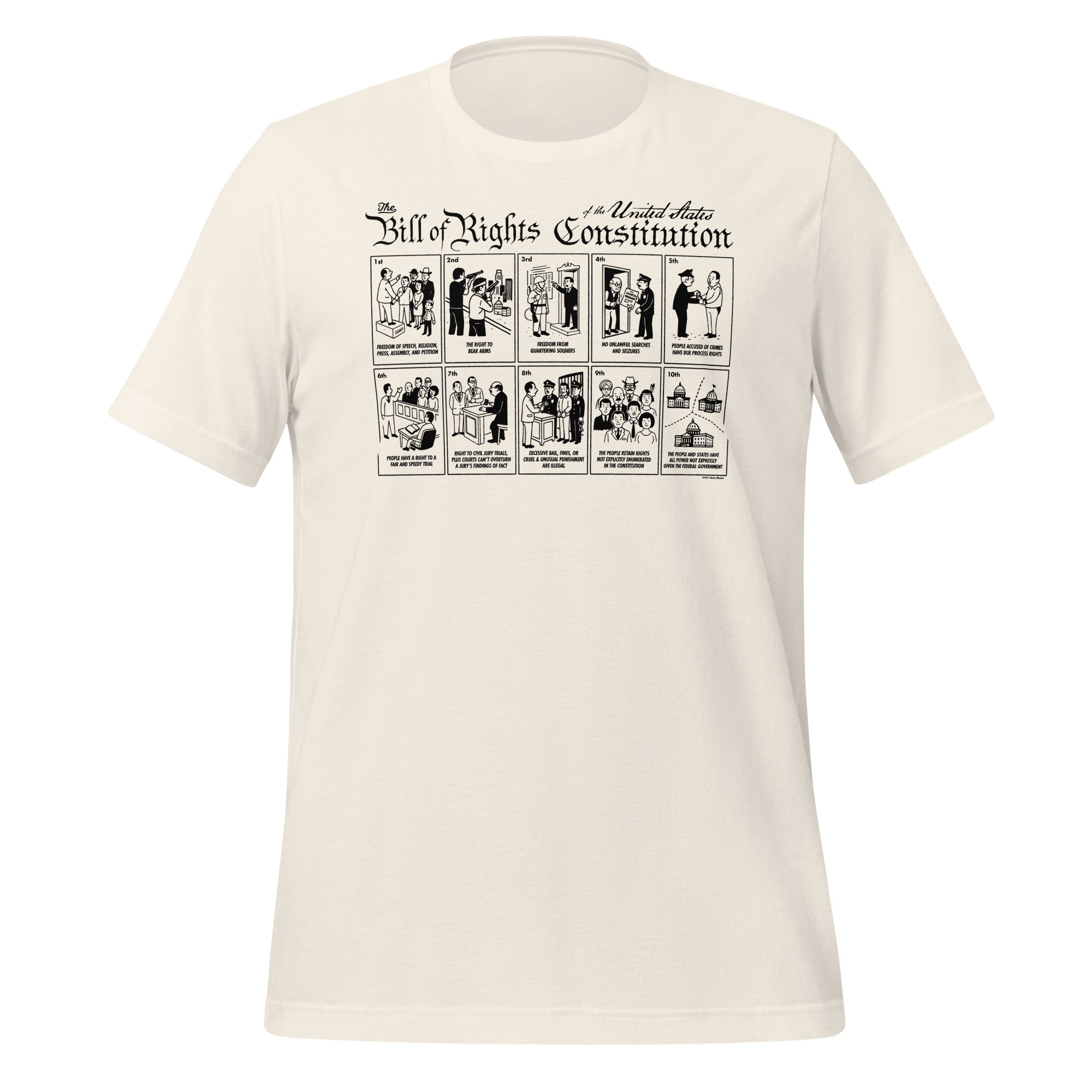 The Illustrated Bill of Rights Graphic Tee by Liberty Maniacs