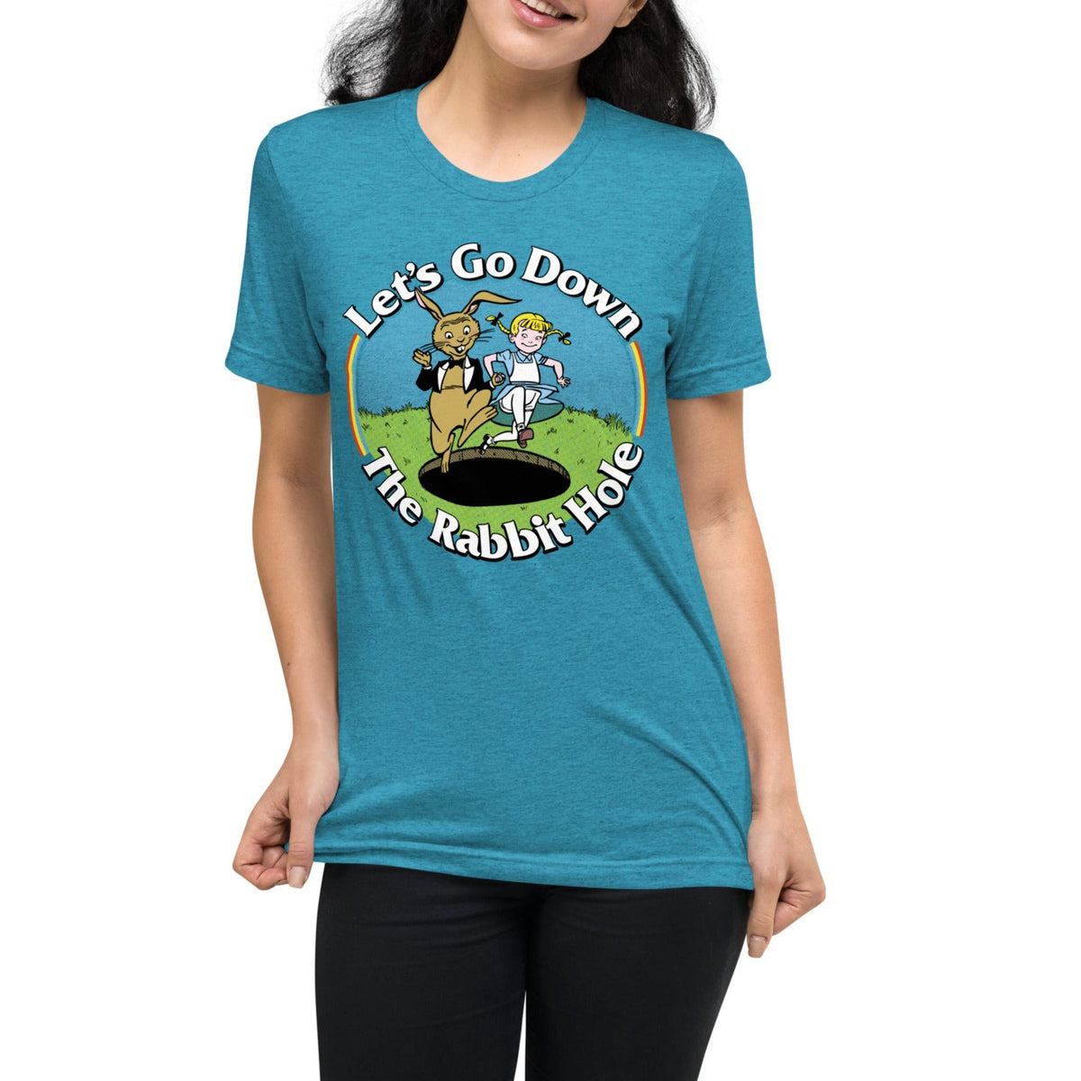 Let&#39;s Go Down the Rabbit Hole Tri-Blend T-Shirt