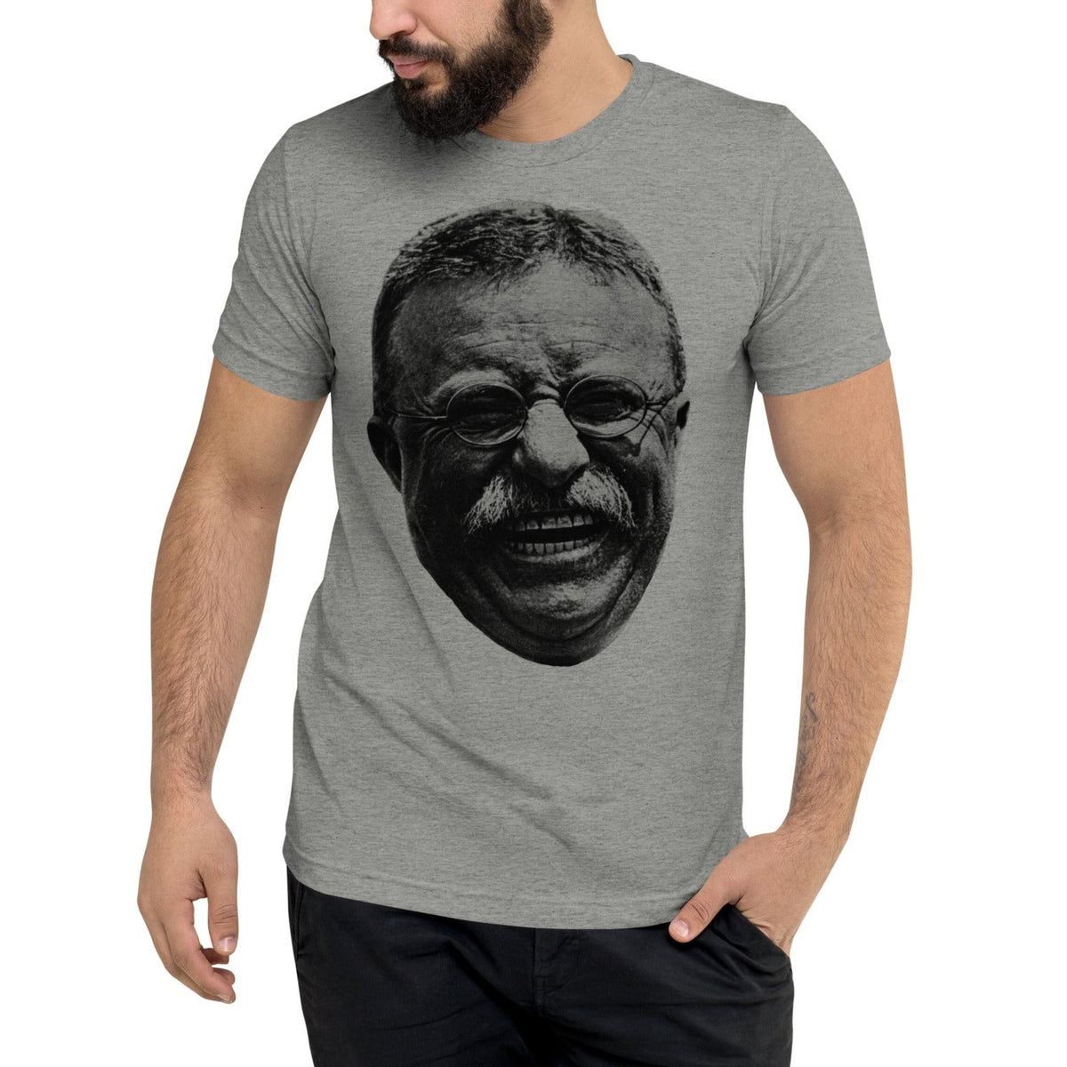 Teddy Roosevelt Laughing Triblend T-Shirt