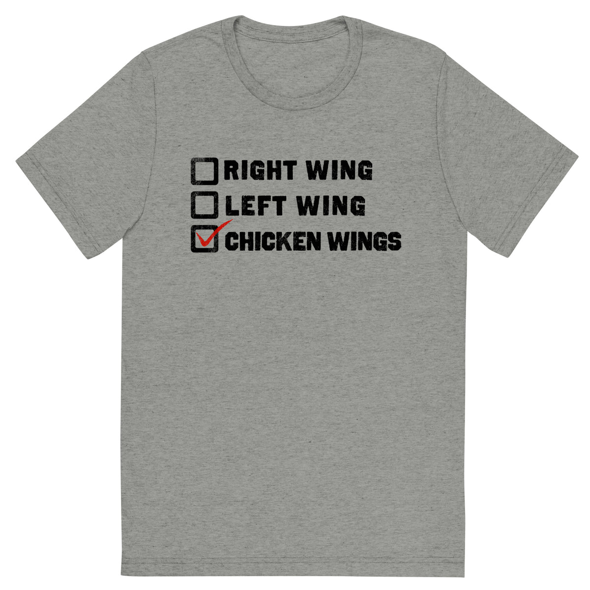 Choose Chicken Wings Tri-Blend Athletic T-Shirt
