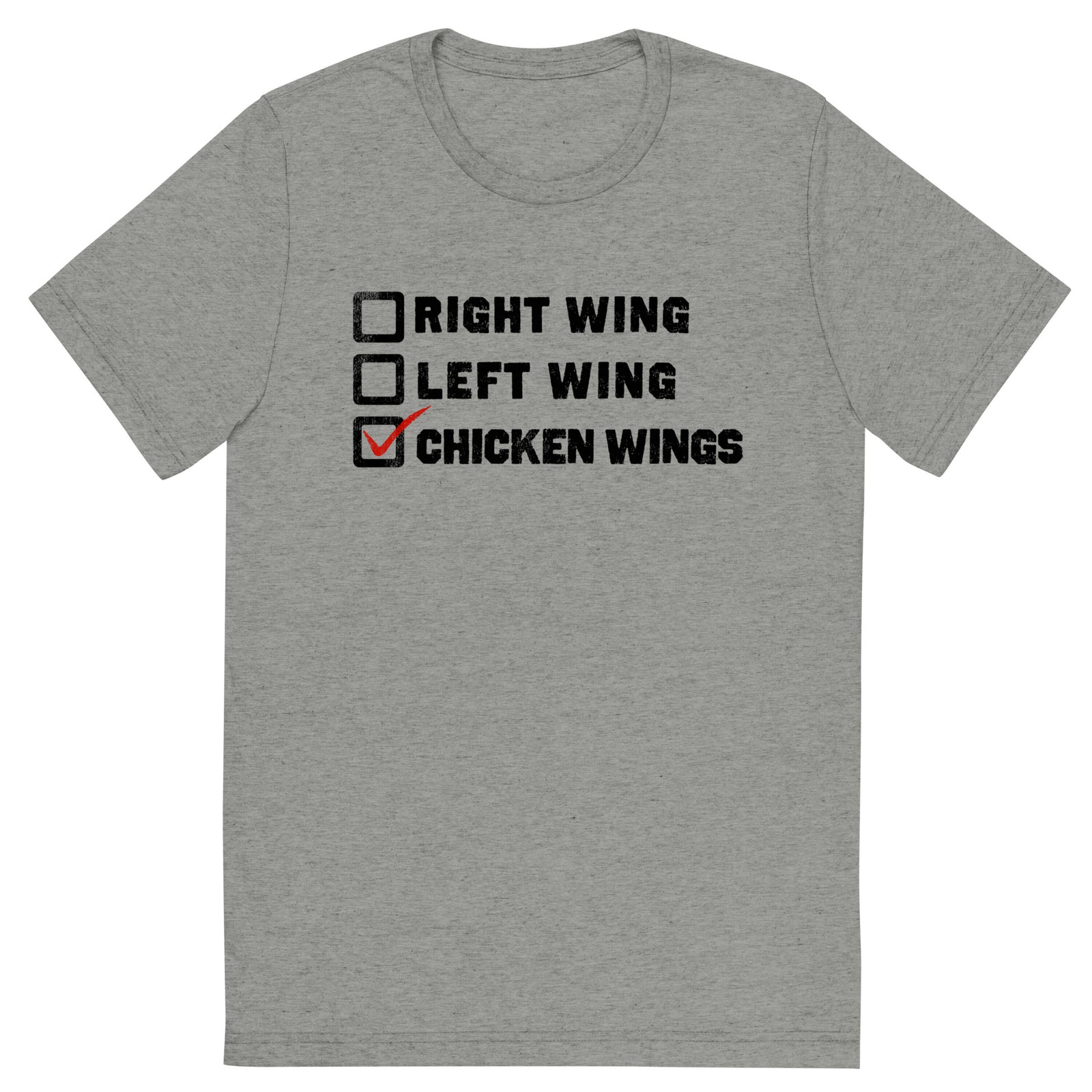 Choose Chicken Wings Tri-Blend Athletic T-Shirt