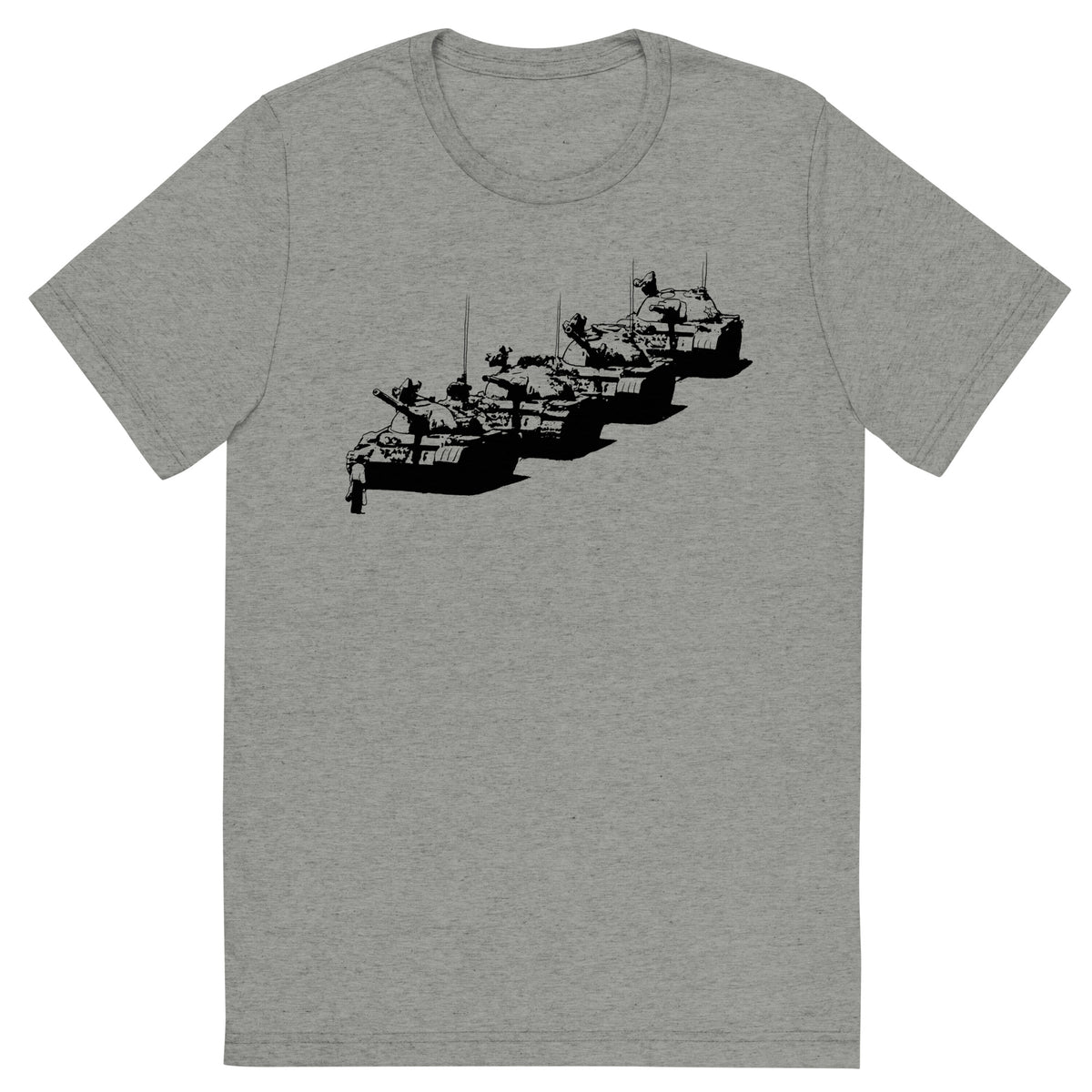 Tiananmen Tank Man Tri-Blend Track Shirt