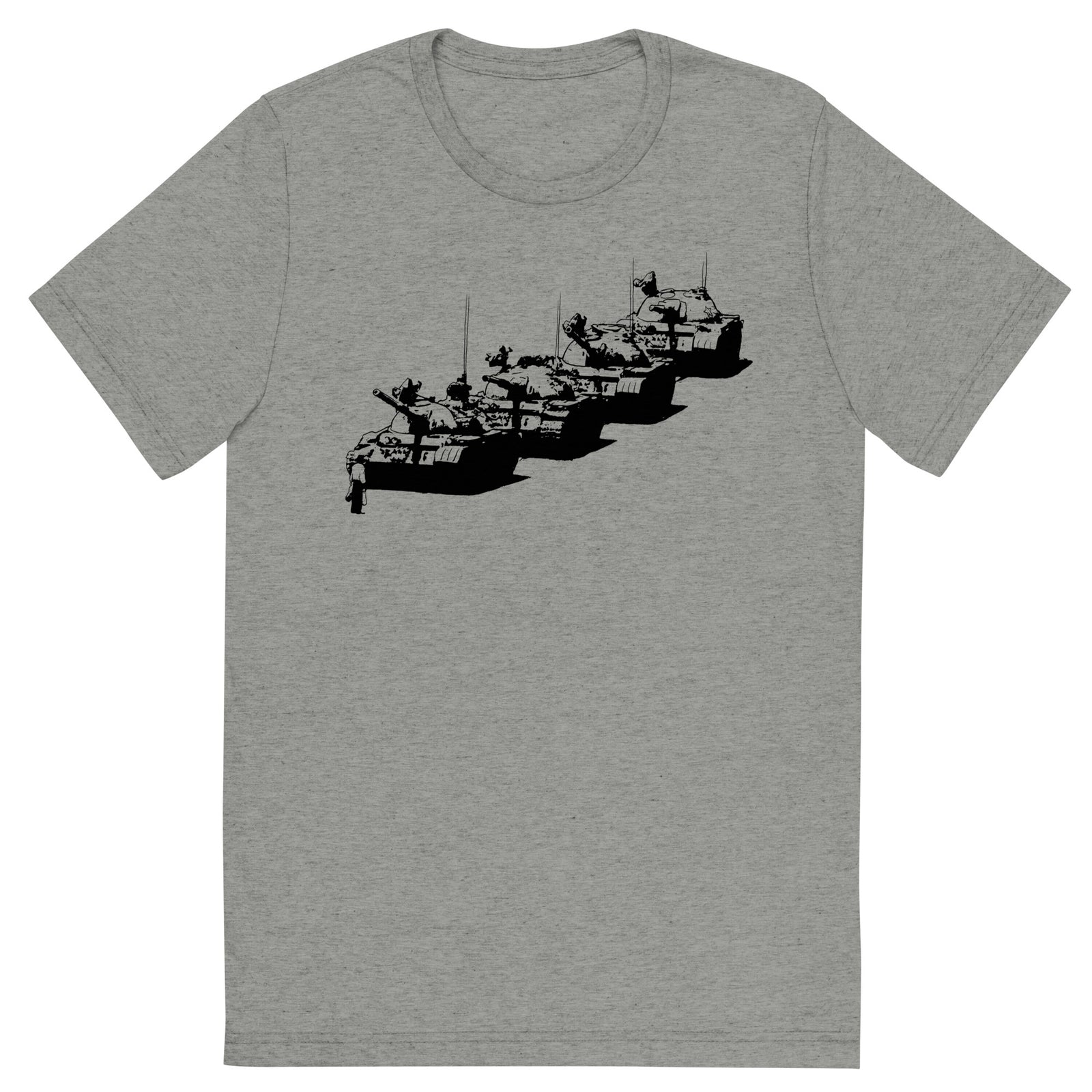 Tiananmen Tank Man Tri-Blend Track Shirt