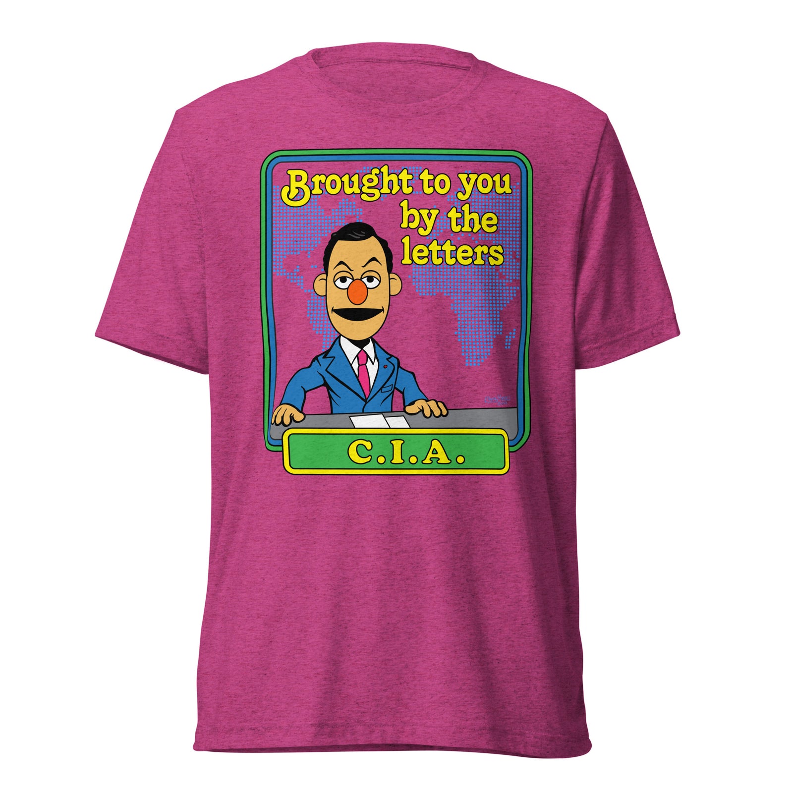 Brought to You By the Letters CIA Tri-Blend Track Shirt