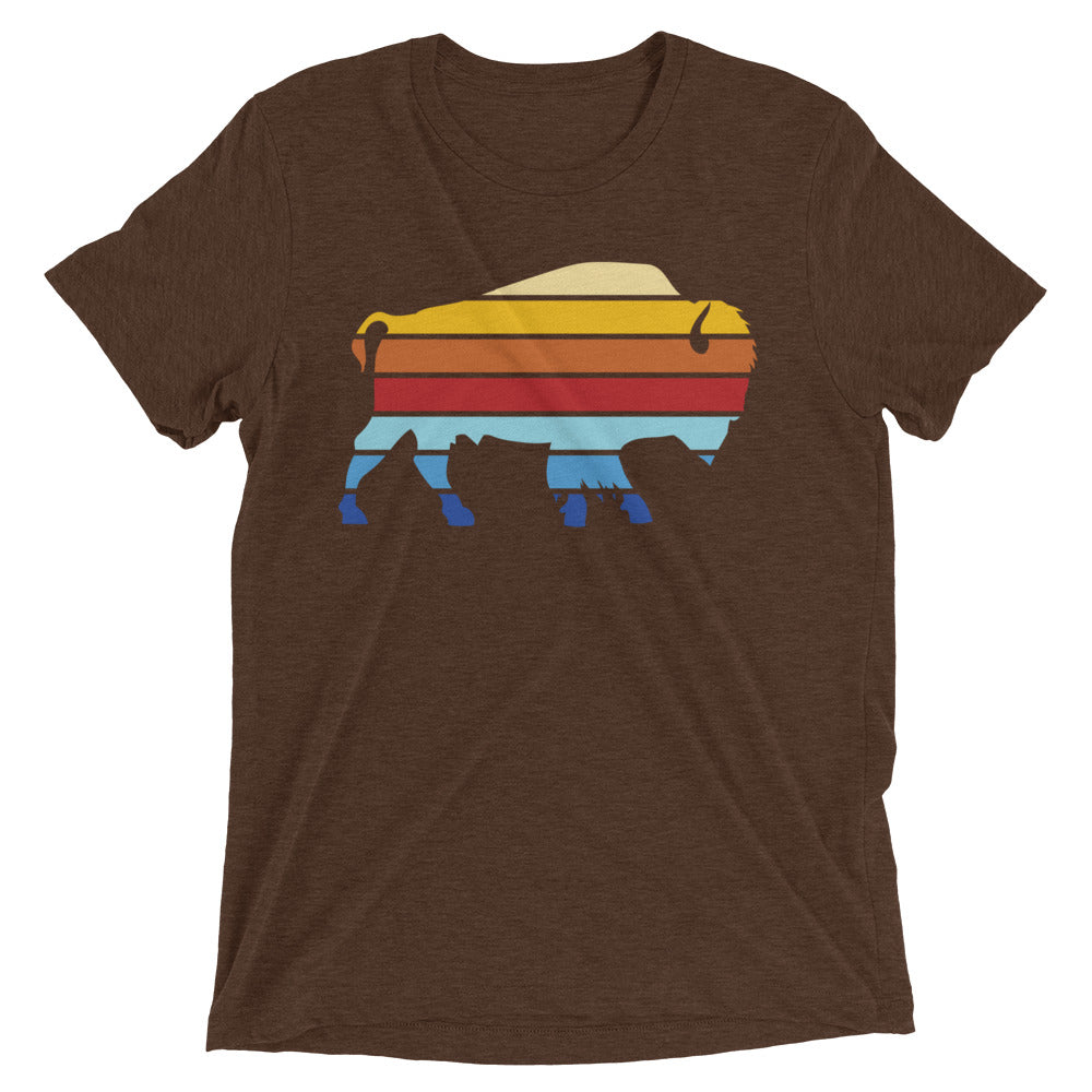 Bison Stack Bison Stack Tri-Blend Track Shirt - Liberty Maniacs