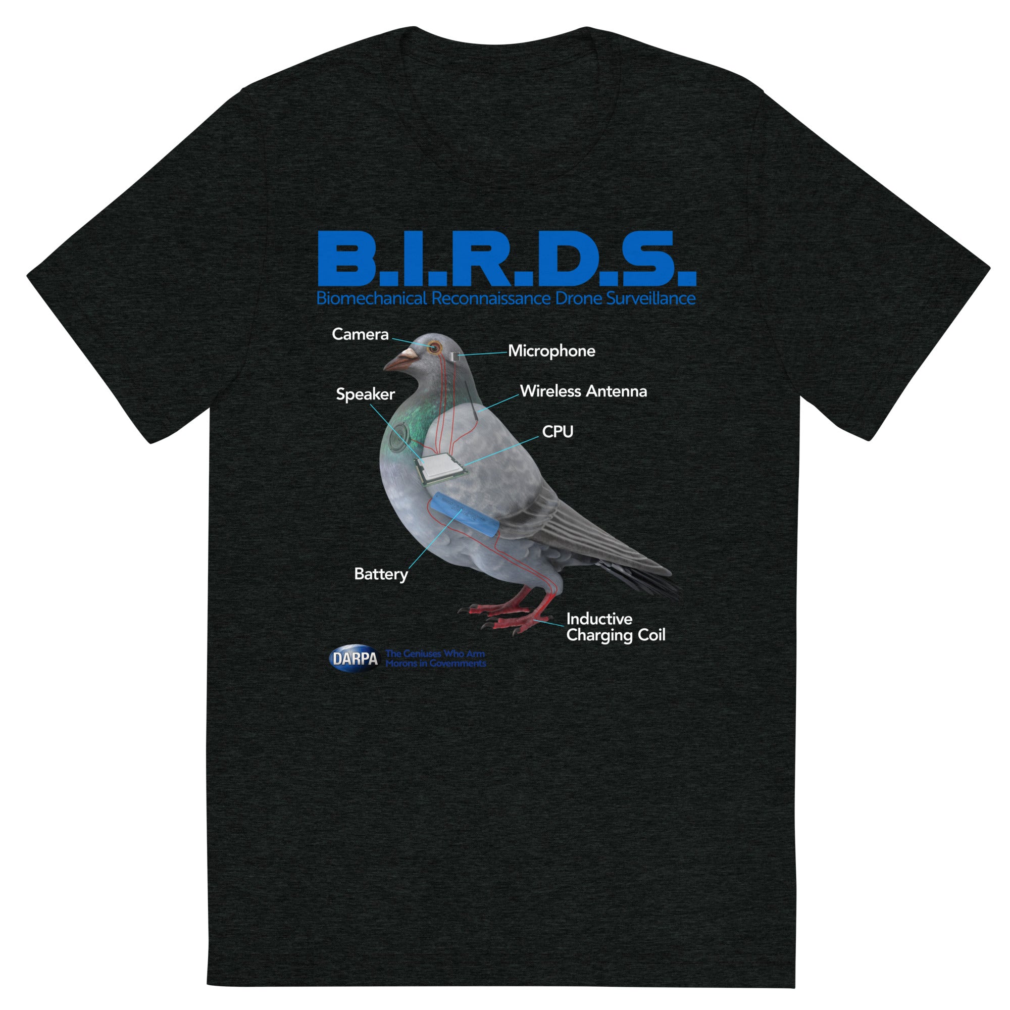 B.I.R.D.S. Biomechanical Reconnaissance Drone Surveillance Tri-blend T-shirt
