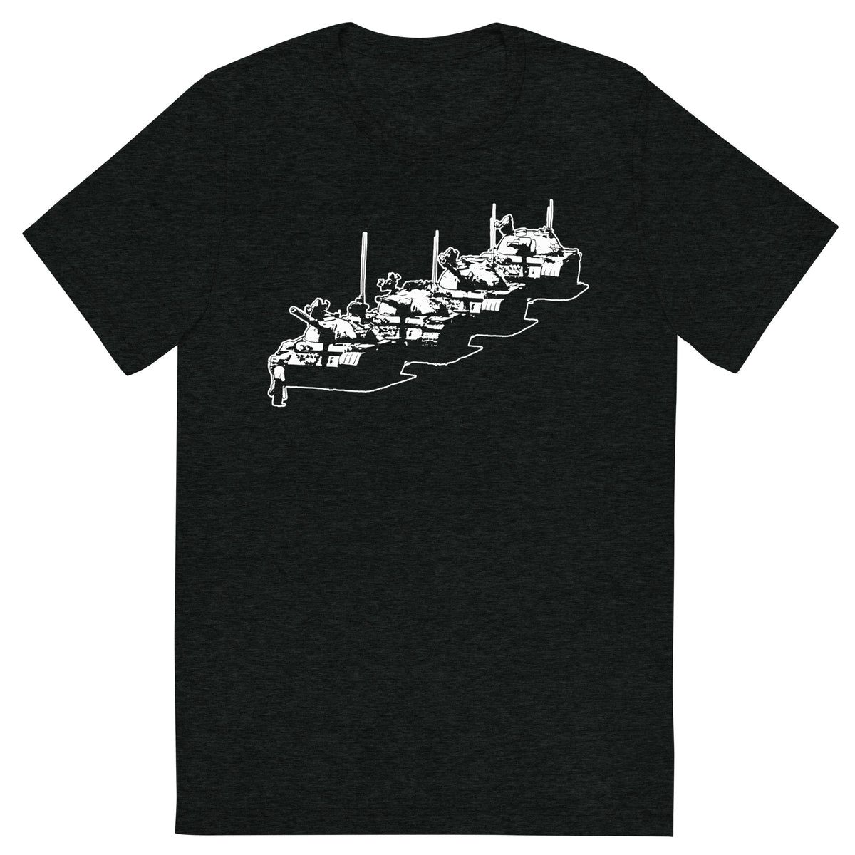 Tiananmen Tank Man Tri-Blend Track Shirt