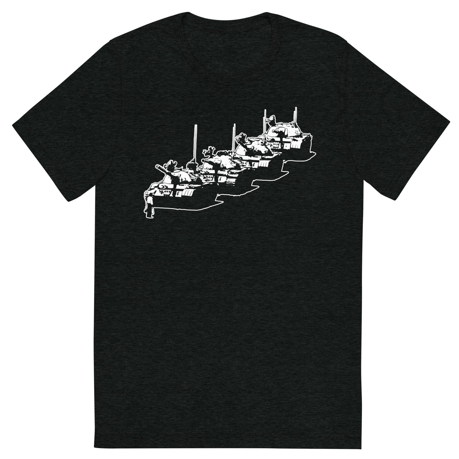 Tiananmen Tank Man Tri-Blend Track Shirt