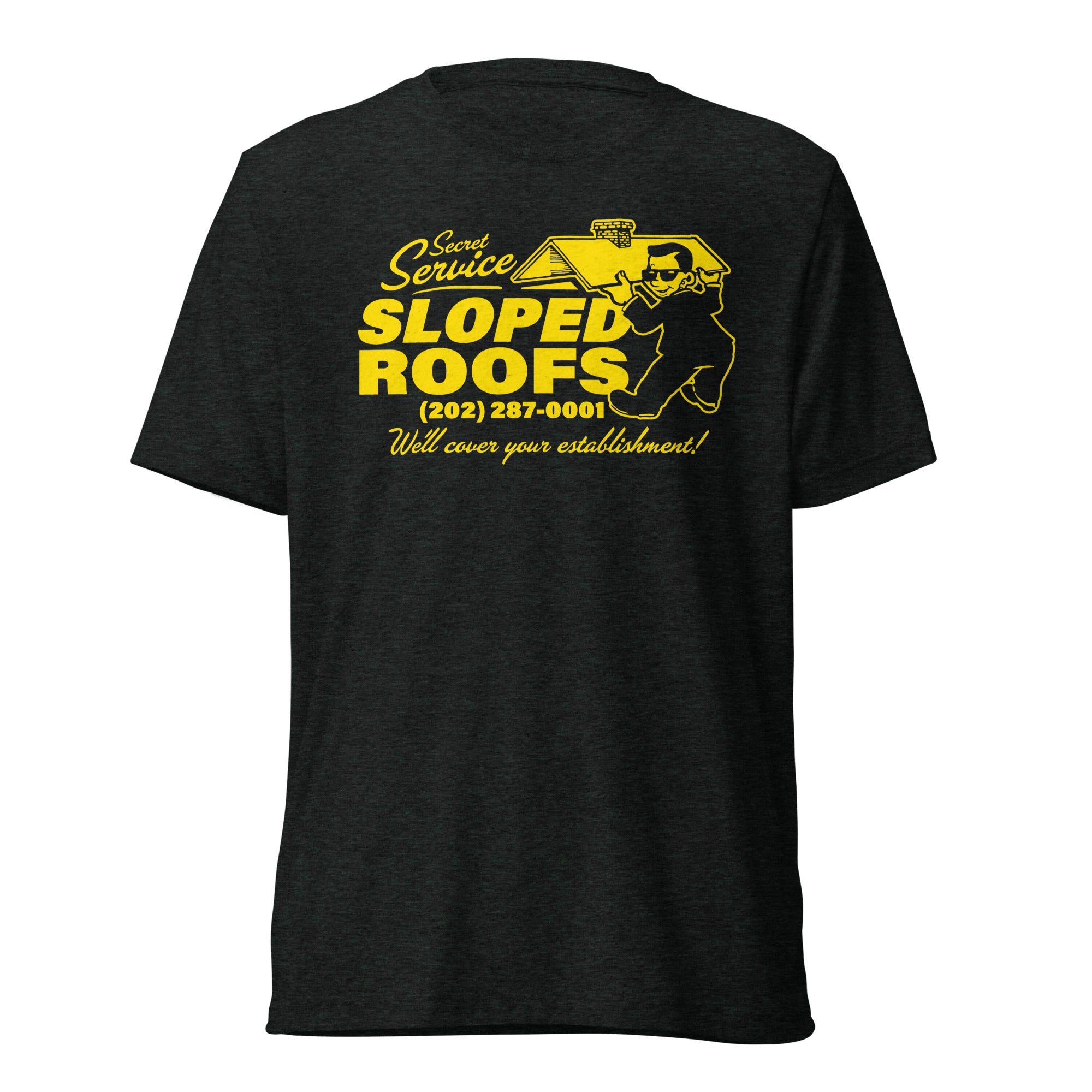 Secret Service Sloped Roofs Tri-Blend T-Shirt