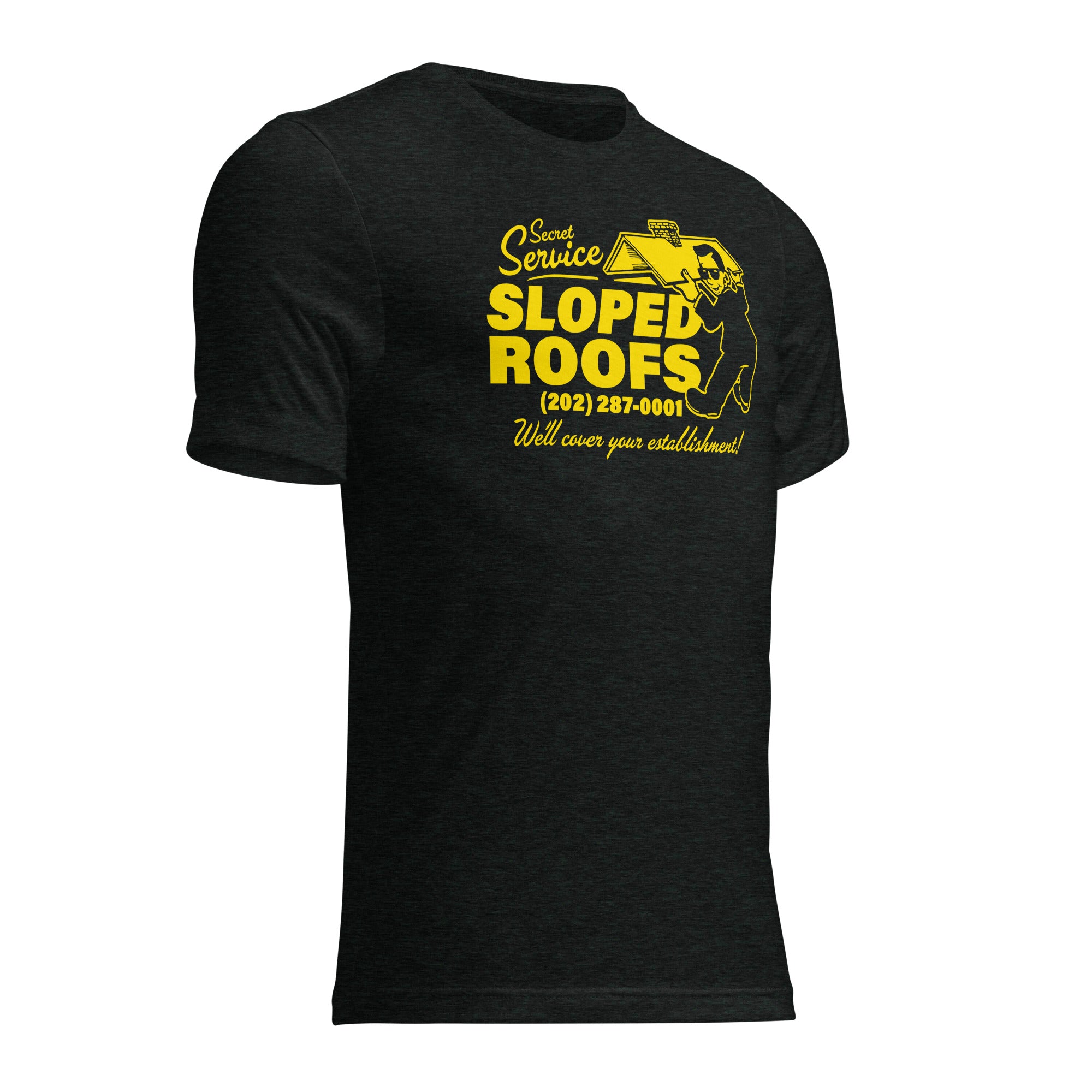 Secret Service Sloped Roofs Tri-Blend T-Shirt