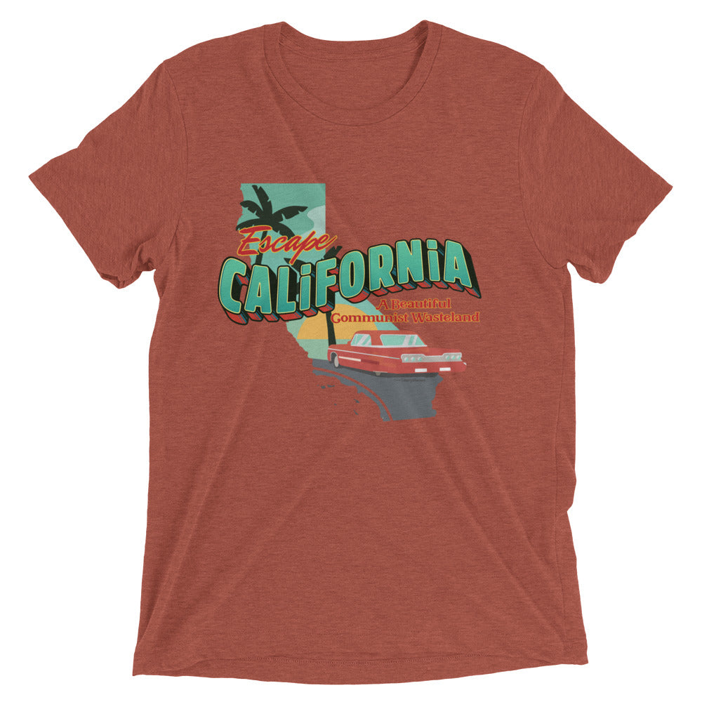 Escape California A Beautiful Communist Wasteland Unisex Tri-Blend Track Shirt