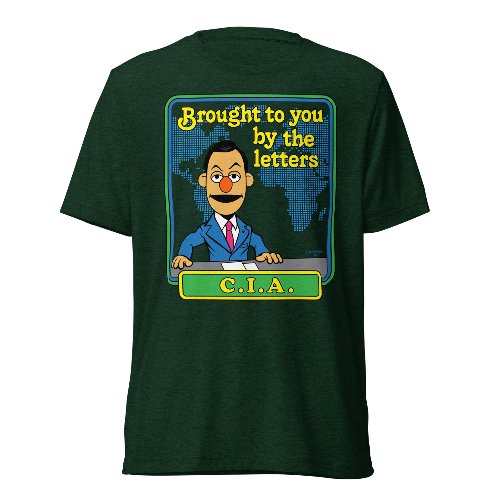 Brought to You By the Letters CIA Tri-Blend Track Shirt