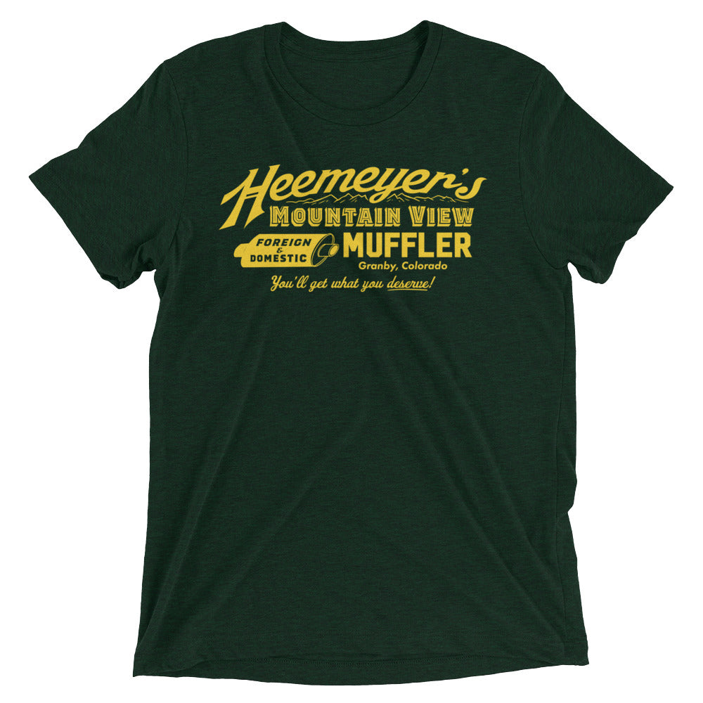 Heemeyer's Mountain View Muffler Tri-Blend T-Shirt