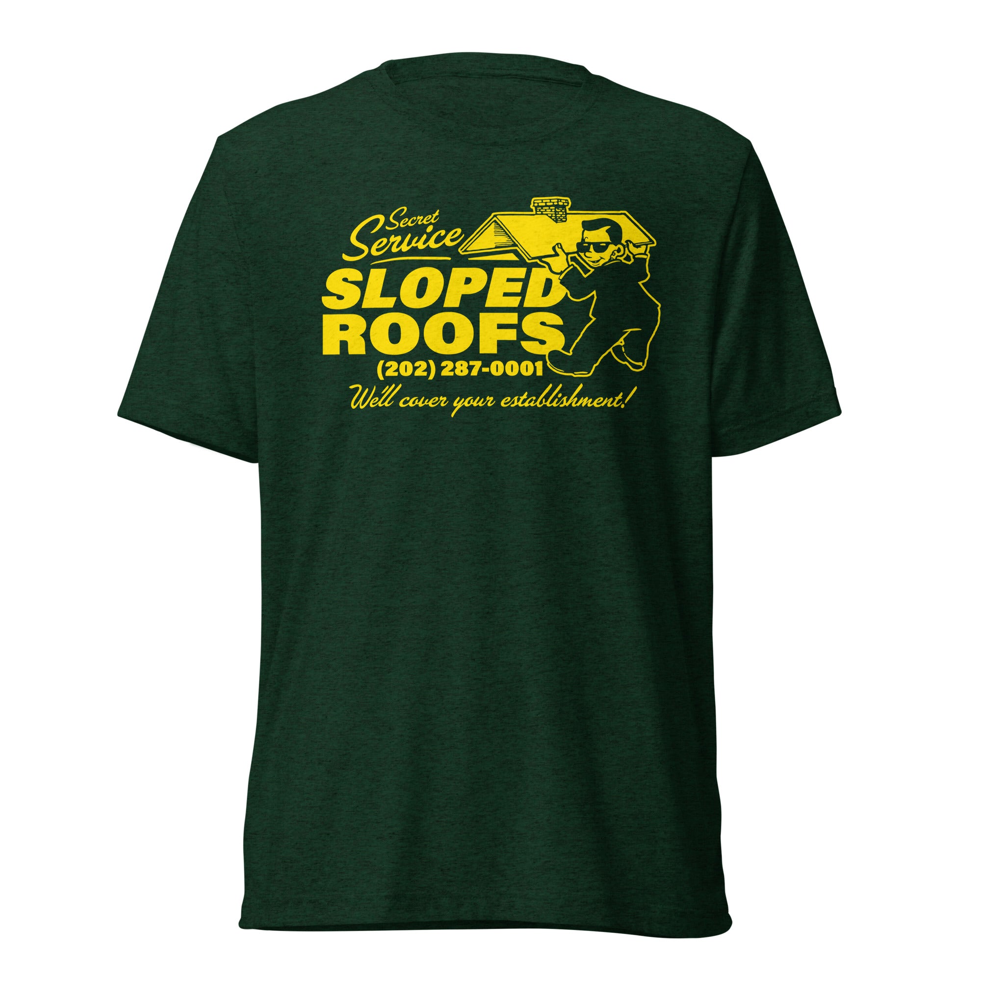 Secret Service Sloped Roofs Tri-Blend T-Shirt