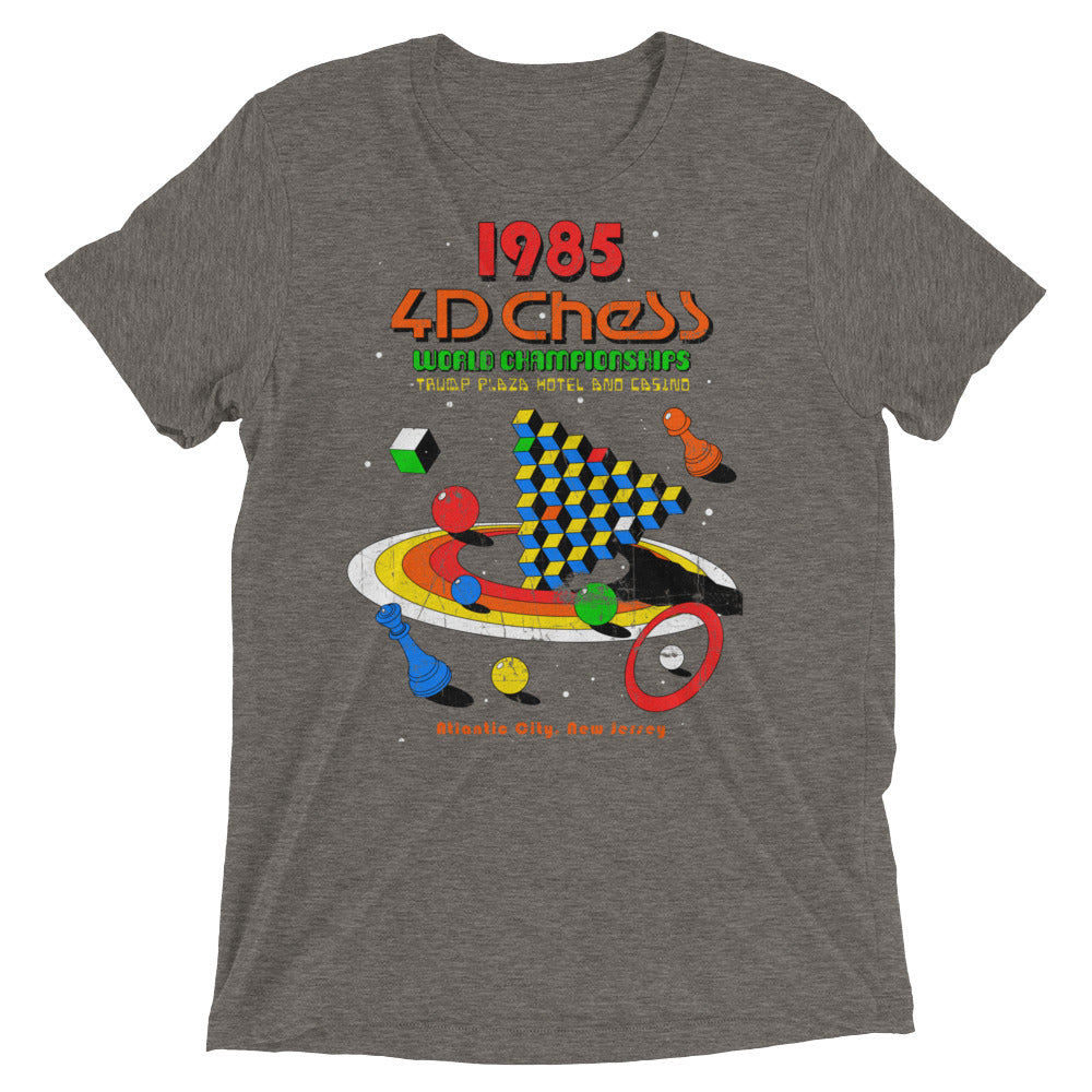 1985 4D Chess Championship Tri-Blend Track Shirt