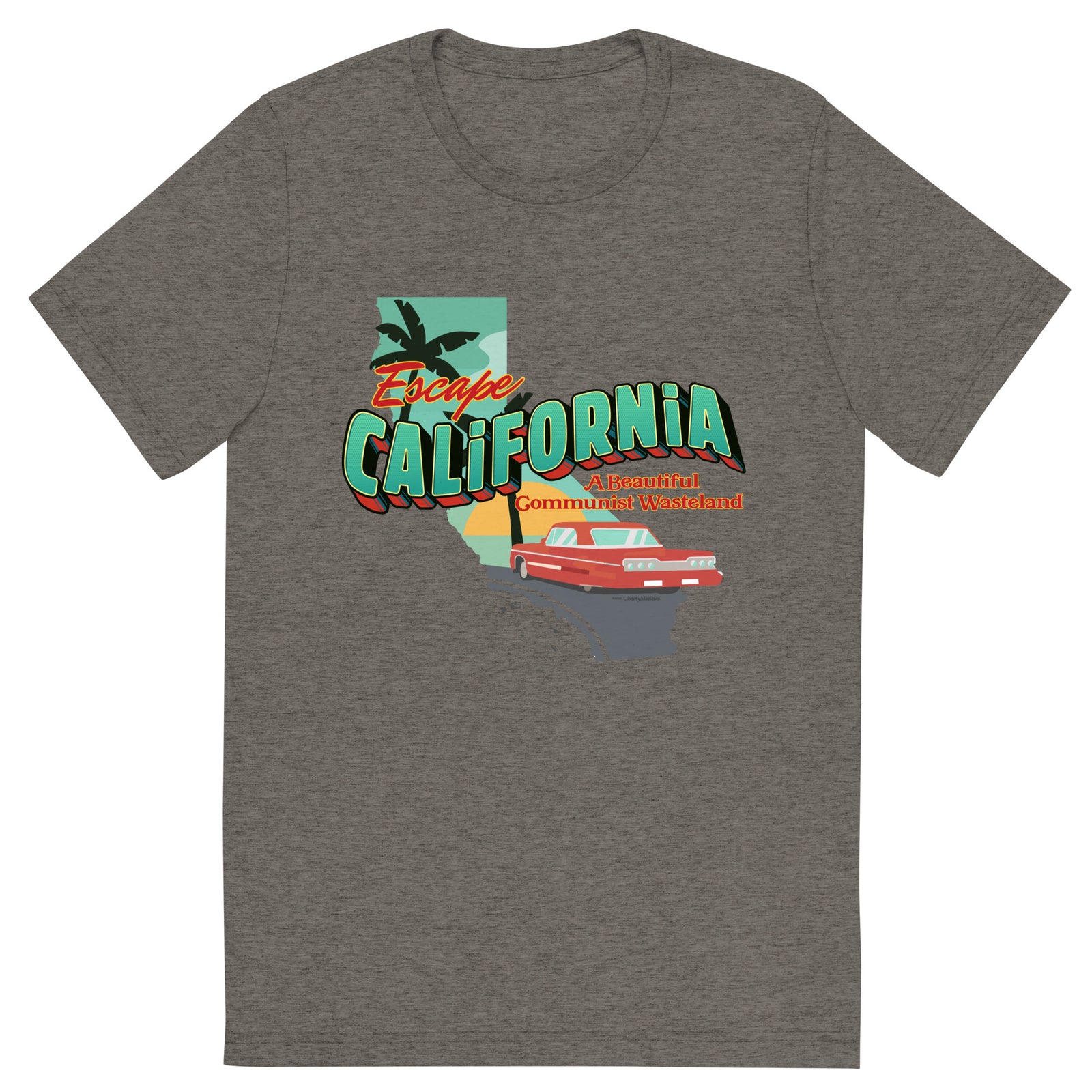 Escape California A Beautiful Communist Wasteland Unisex Tri-Blend Track Shirt
