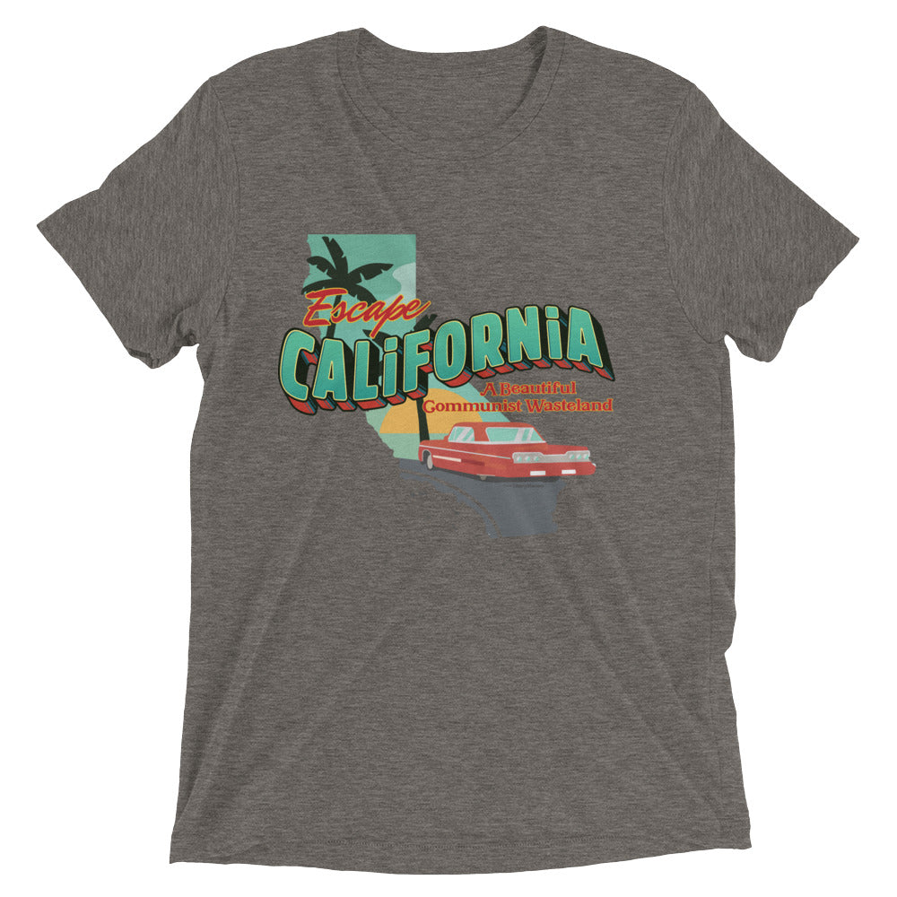 Escape California A Beautiful Communist Wasteland Unisex Tri-Blend Track Shirt