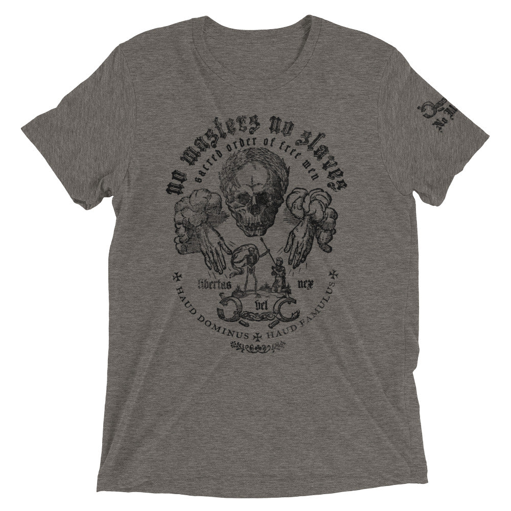 No Masters No Slaves Tri-Blend Track Shirt