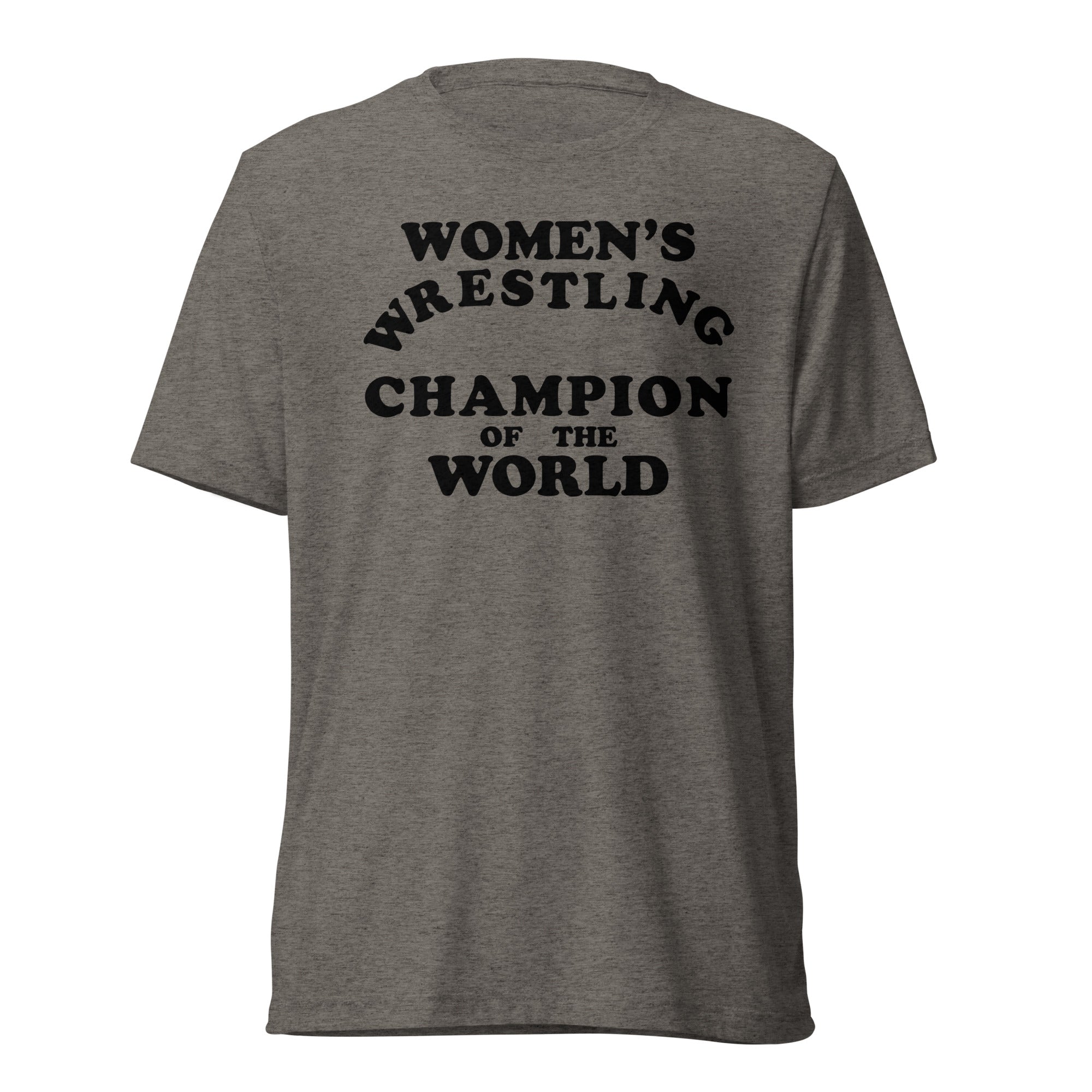 Women's Wrestling Champion of the World Kauffman Tri-Blend Track Shirt