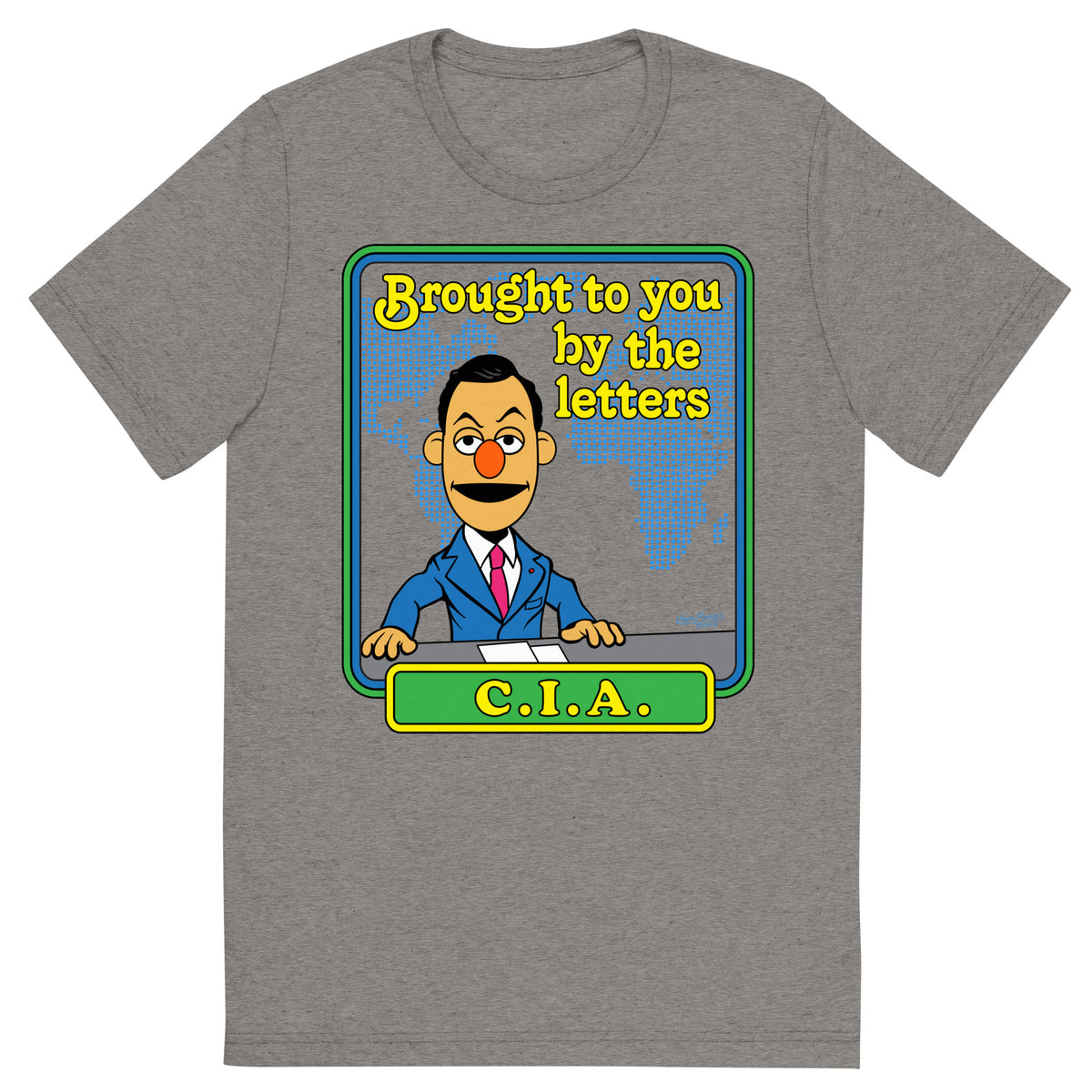 Brought to You By the Letters CIA Tri-Blend Track Shirt
