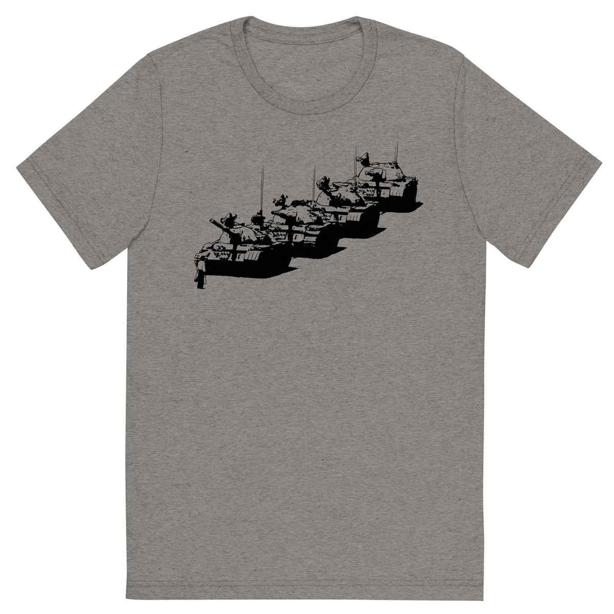 Tiananmen Tank Man Tri-Blend Track Shirt