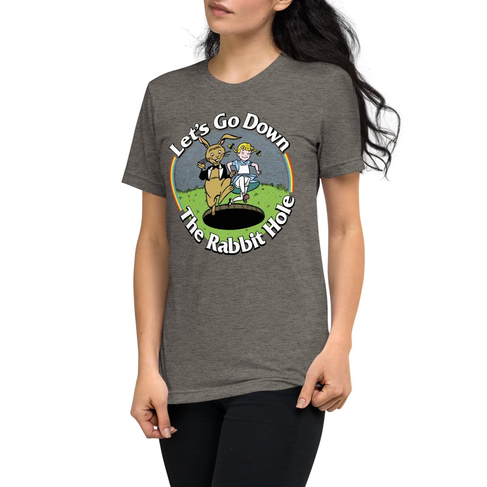 Let's Go Down the Rabbit Hole Tri-Blend T-Shirt