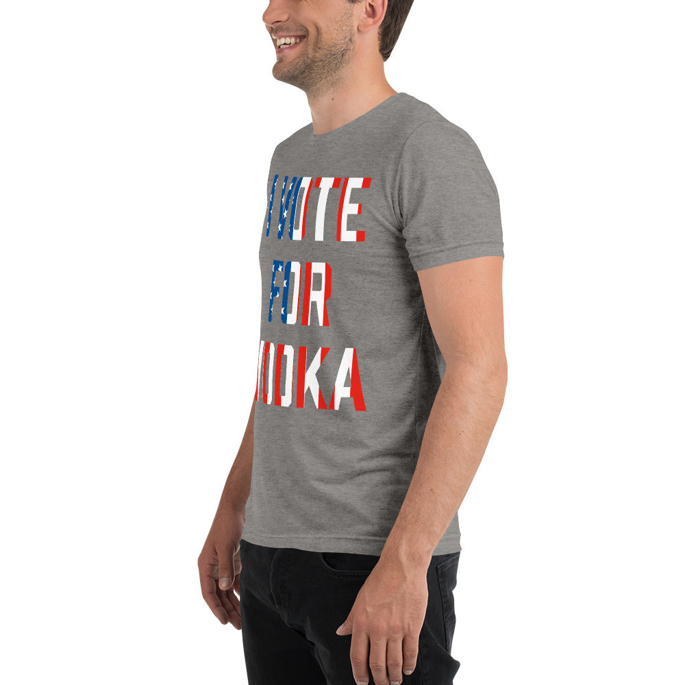 I Vote For Vodka Unisex Tri-Blend Track Shirt