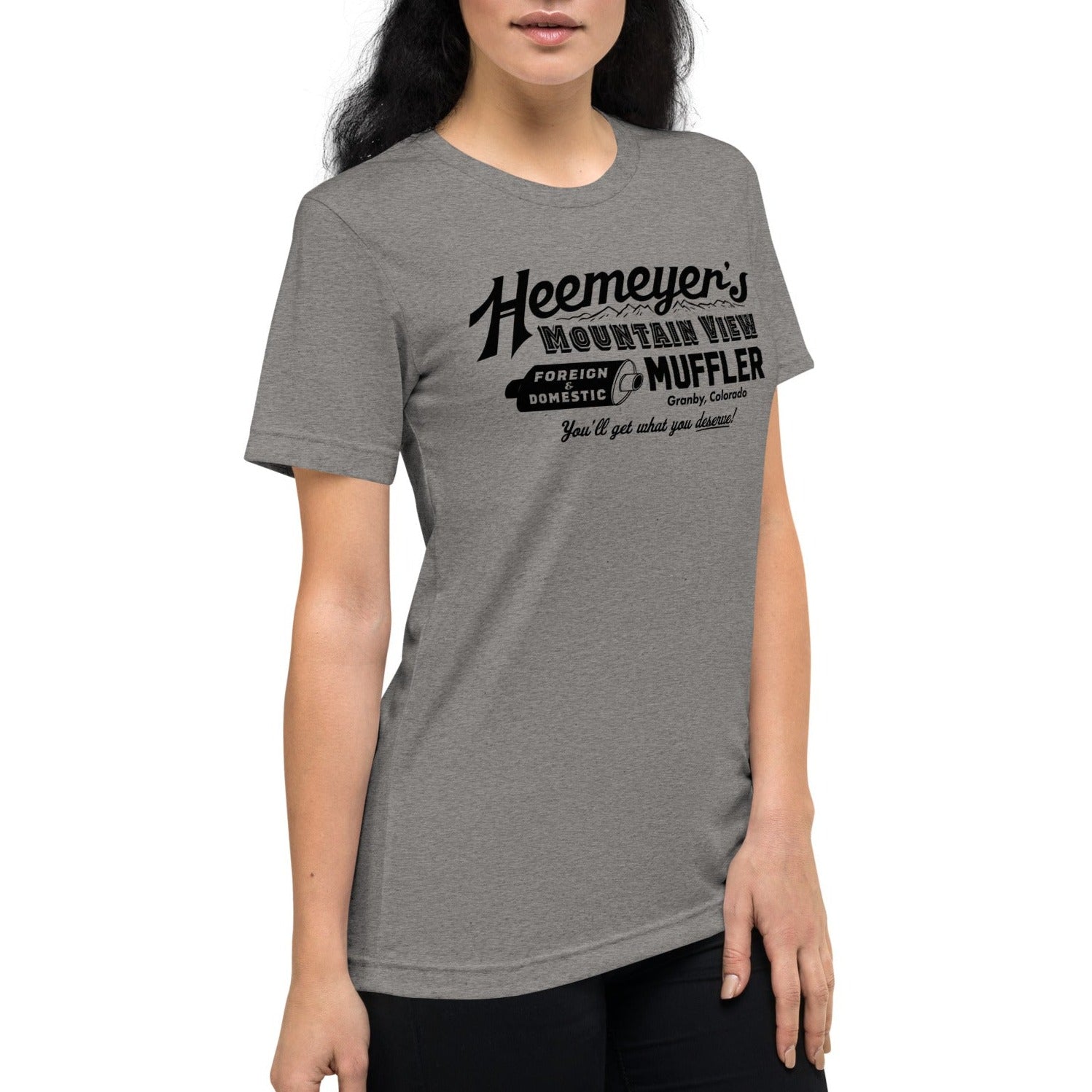 Heemeyer's Mountain View Muffler Tri-Blend T-Shirt