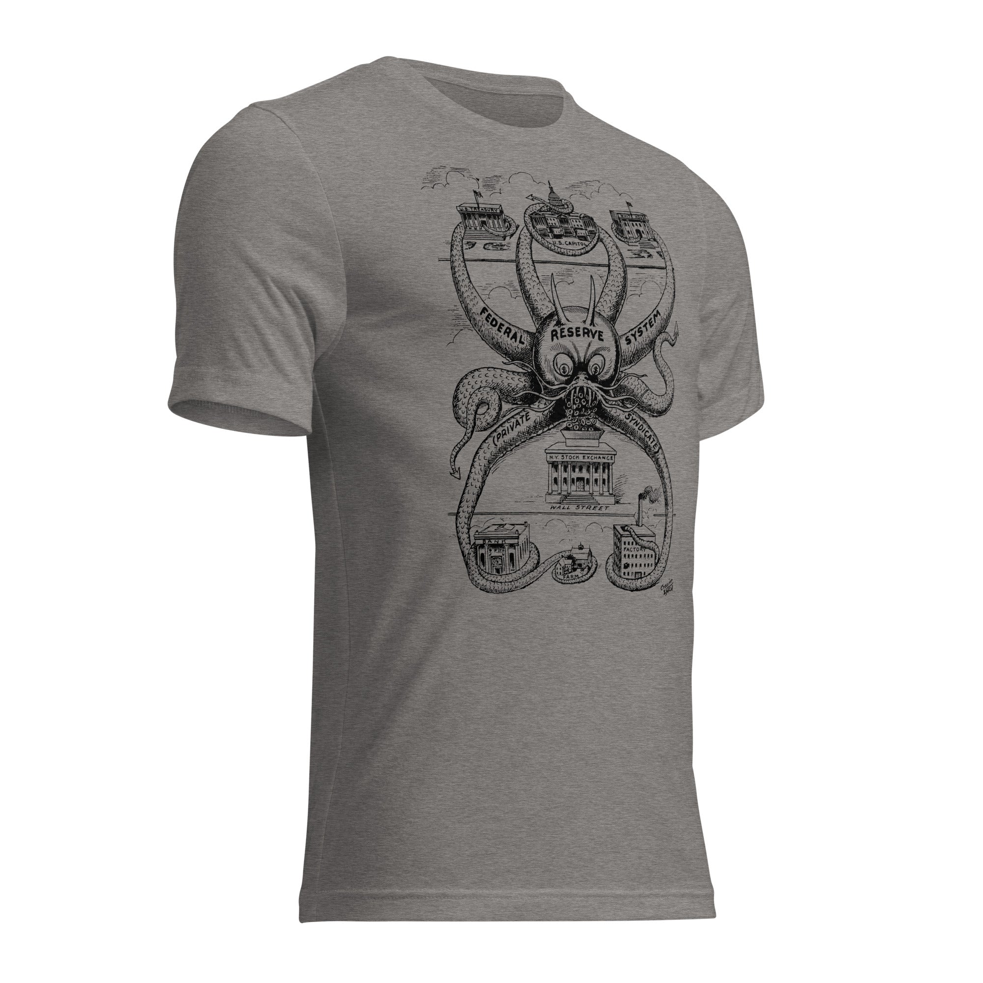 Federal Reserve Octopus Vintage Tri-Blend T-Shirt