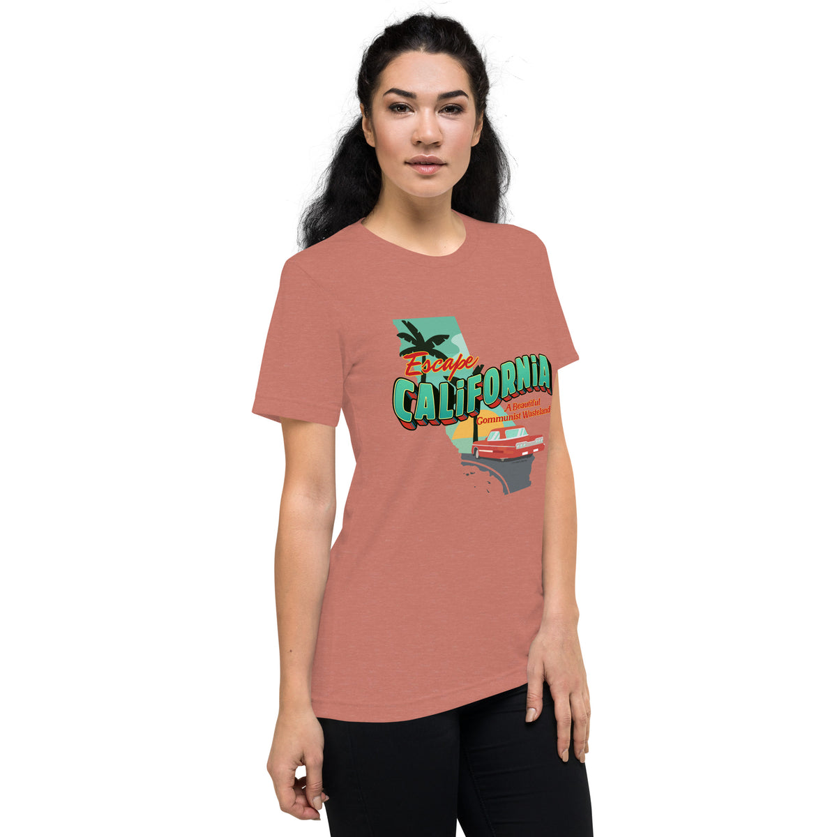 Escape California A Beautiful Communist Wasteland Unisex Tri-Blend Track Shirt