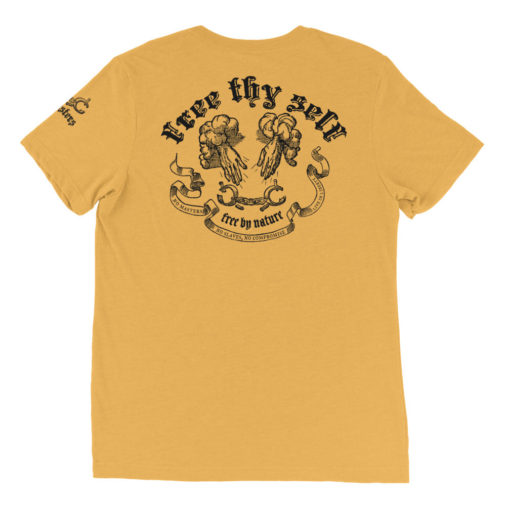 No Masters No Slaves Tri-Blend Track Shirt