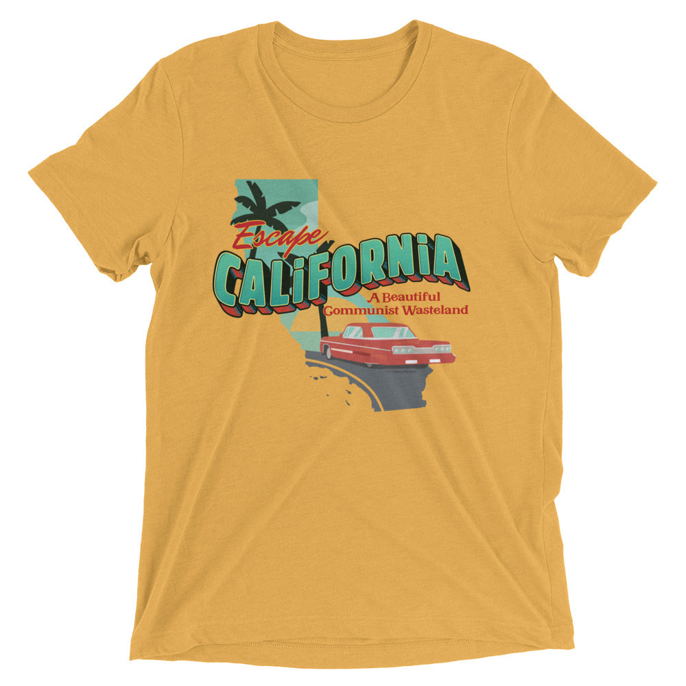 Escape California A Beautiful Communist Wasteland Unisex Tri-Blend Track Shirt