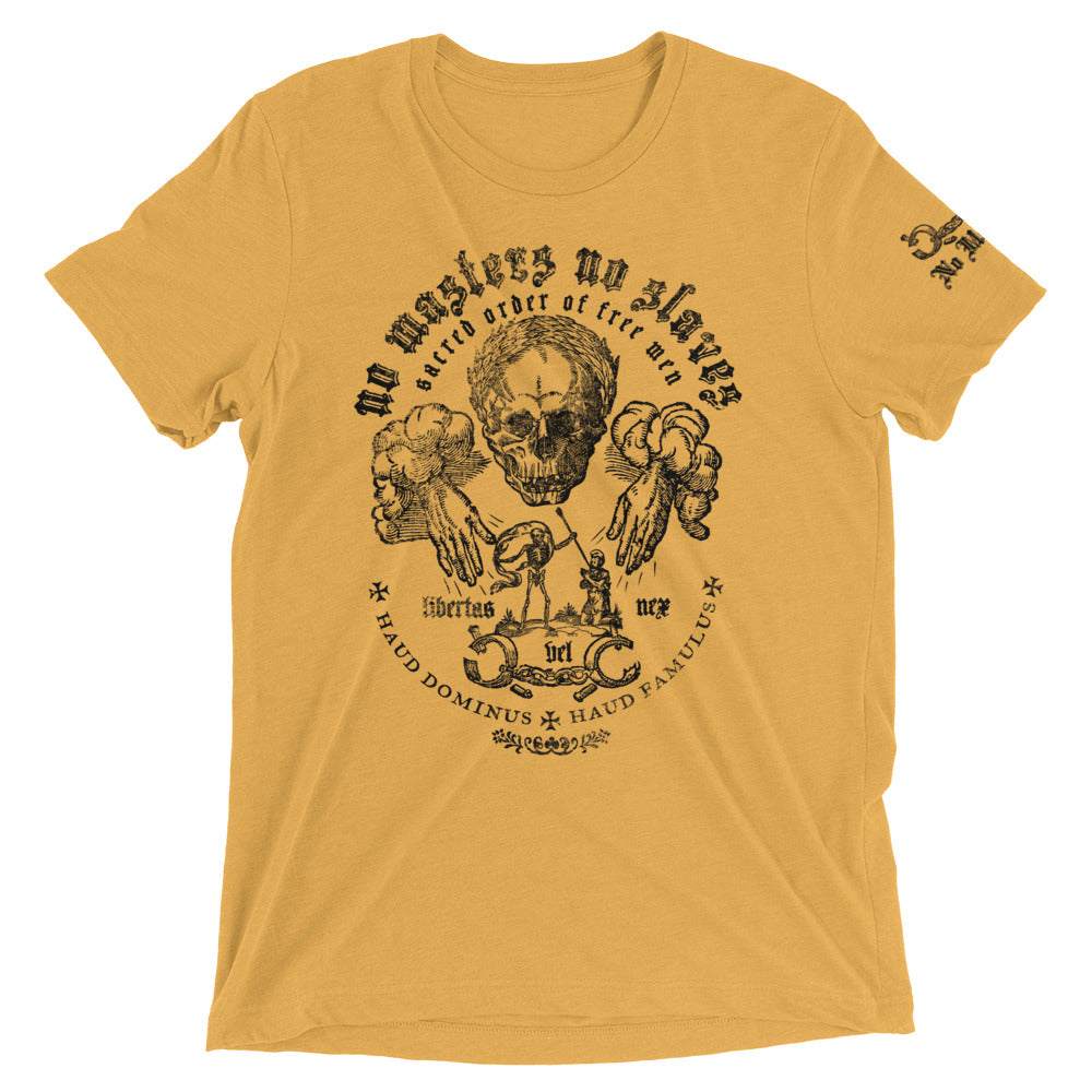 No Masters No Slaves Tri-Blend Track Shirt