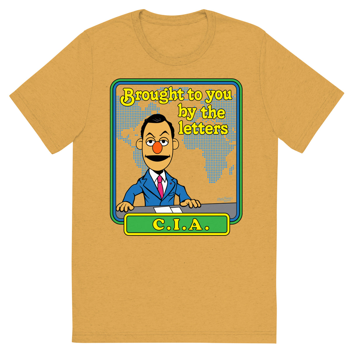 Brought to You By the Letters CIA Tri-Blend Track Shirt