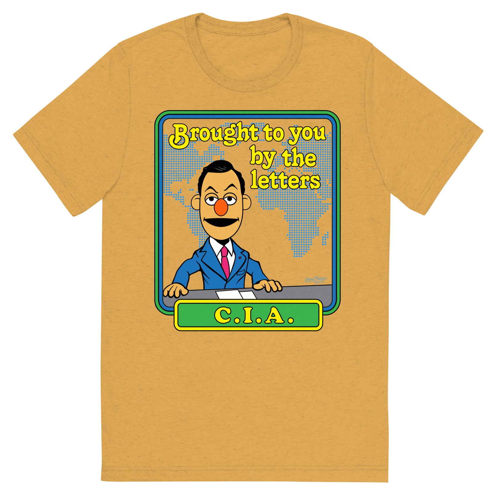 Brought to You By the Letters CIA Tri-Blend Track Shirt