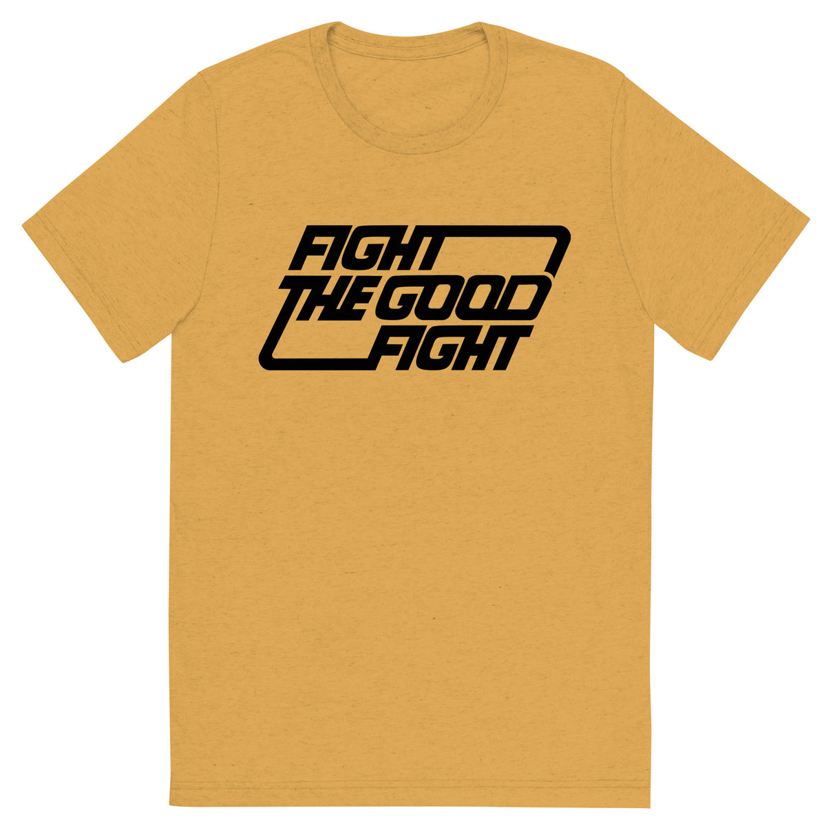 Fight the Good Fight Typographic Tri-Blend Track Shirt