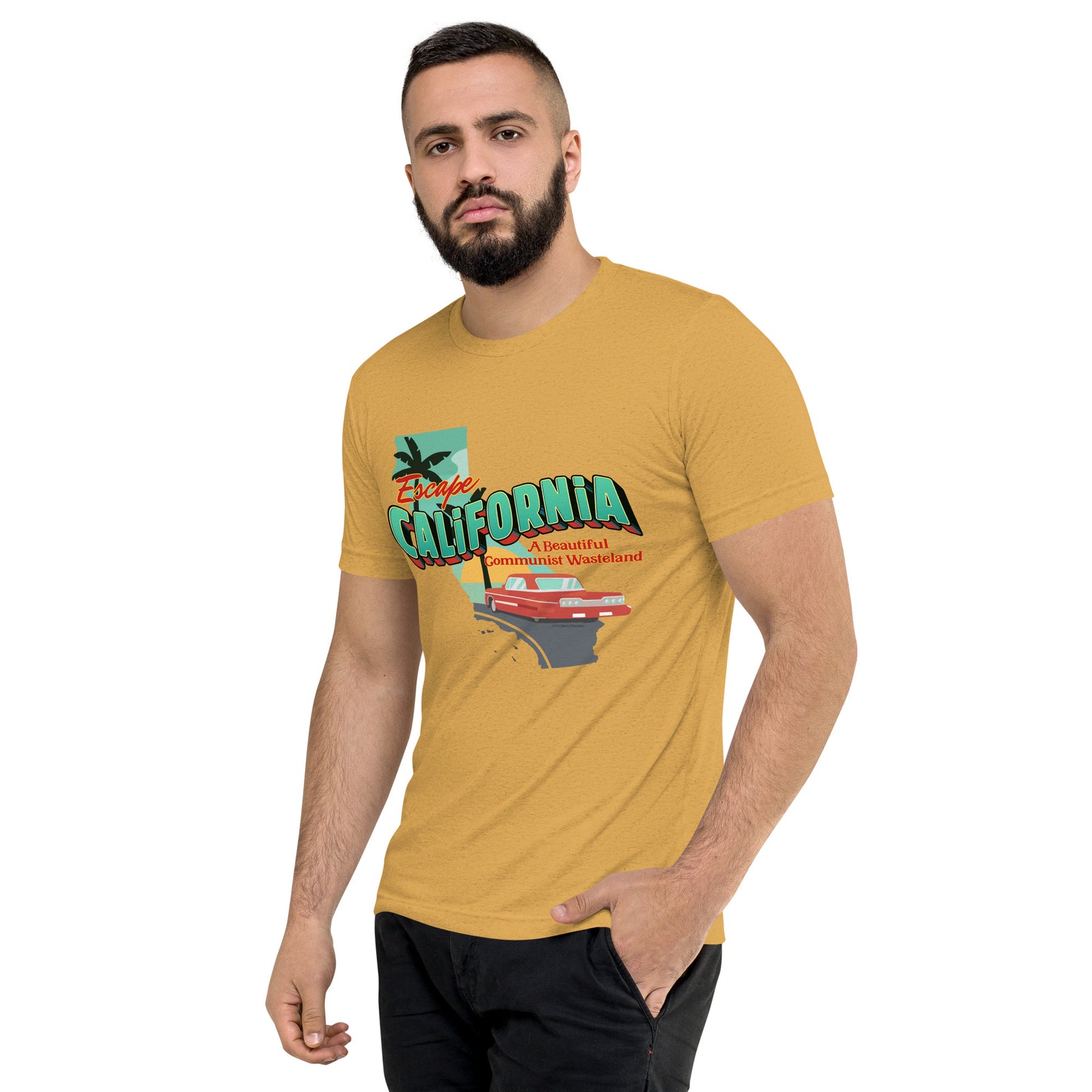 Escape California A Beautiful Communist Wasteland Unisex Tri-Blend Track Shirt