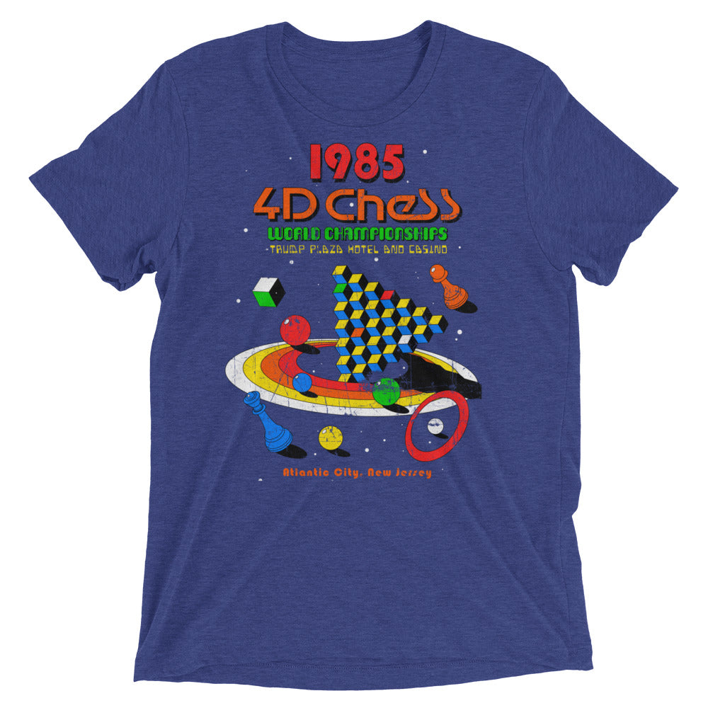 1985 4D Chess Championship Tri-Blend Track Shirt