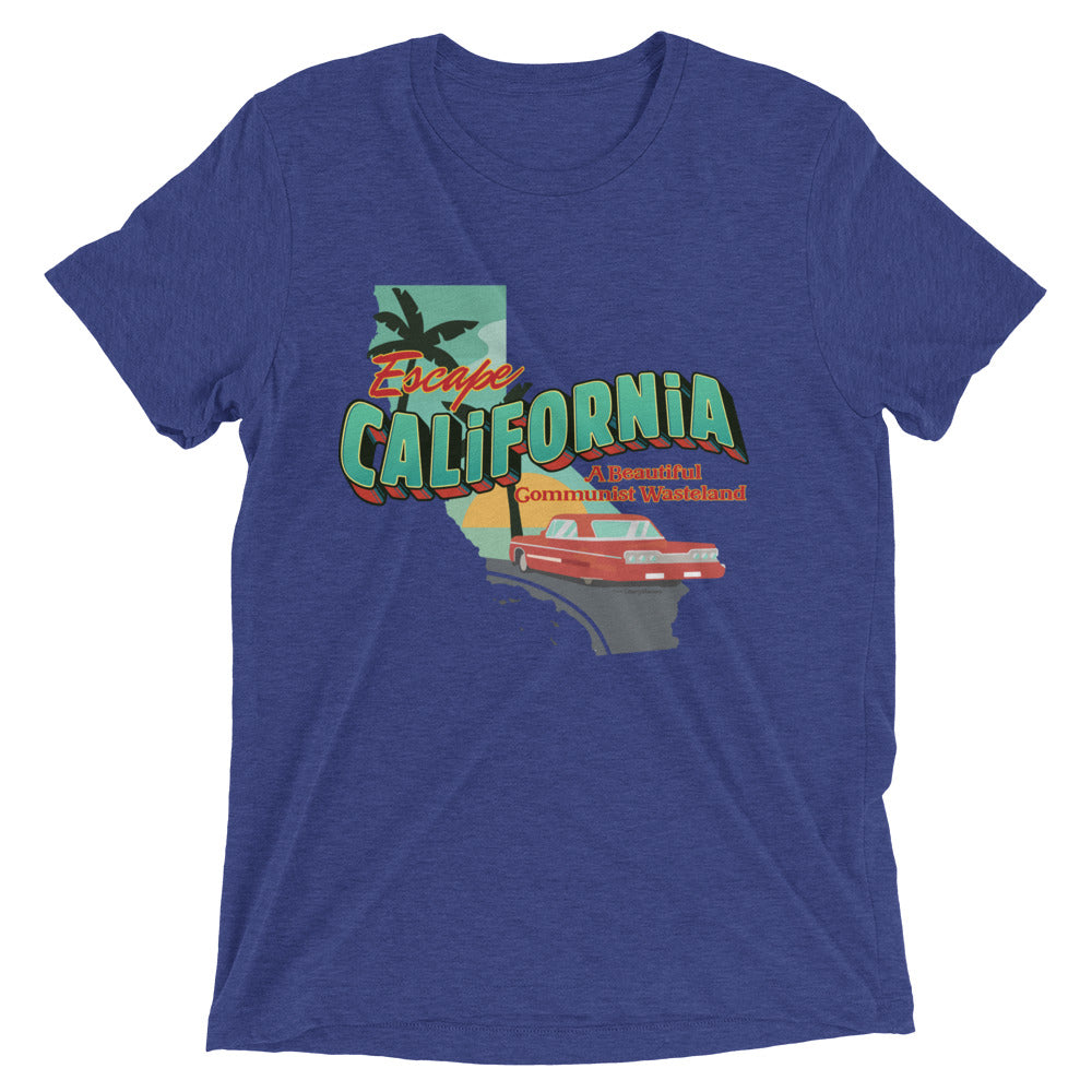 Escape California A Beautiful Communist Wasteland Unisex Tri-Blend Track Shirt