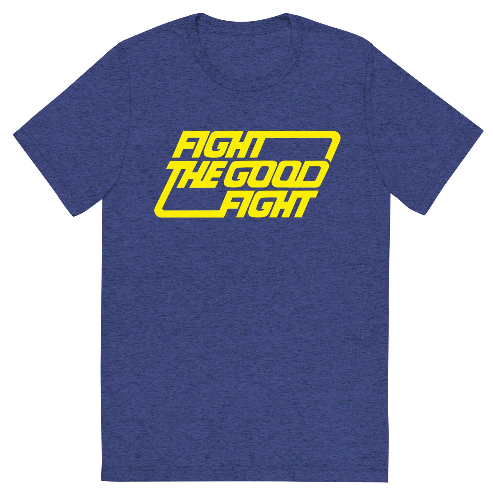 Fight the Good Fight Typographic Tri-Blend Track Shirt