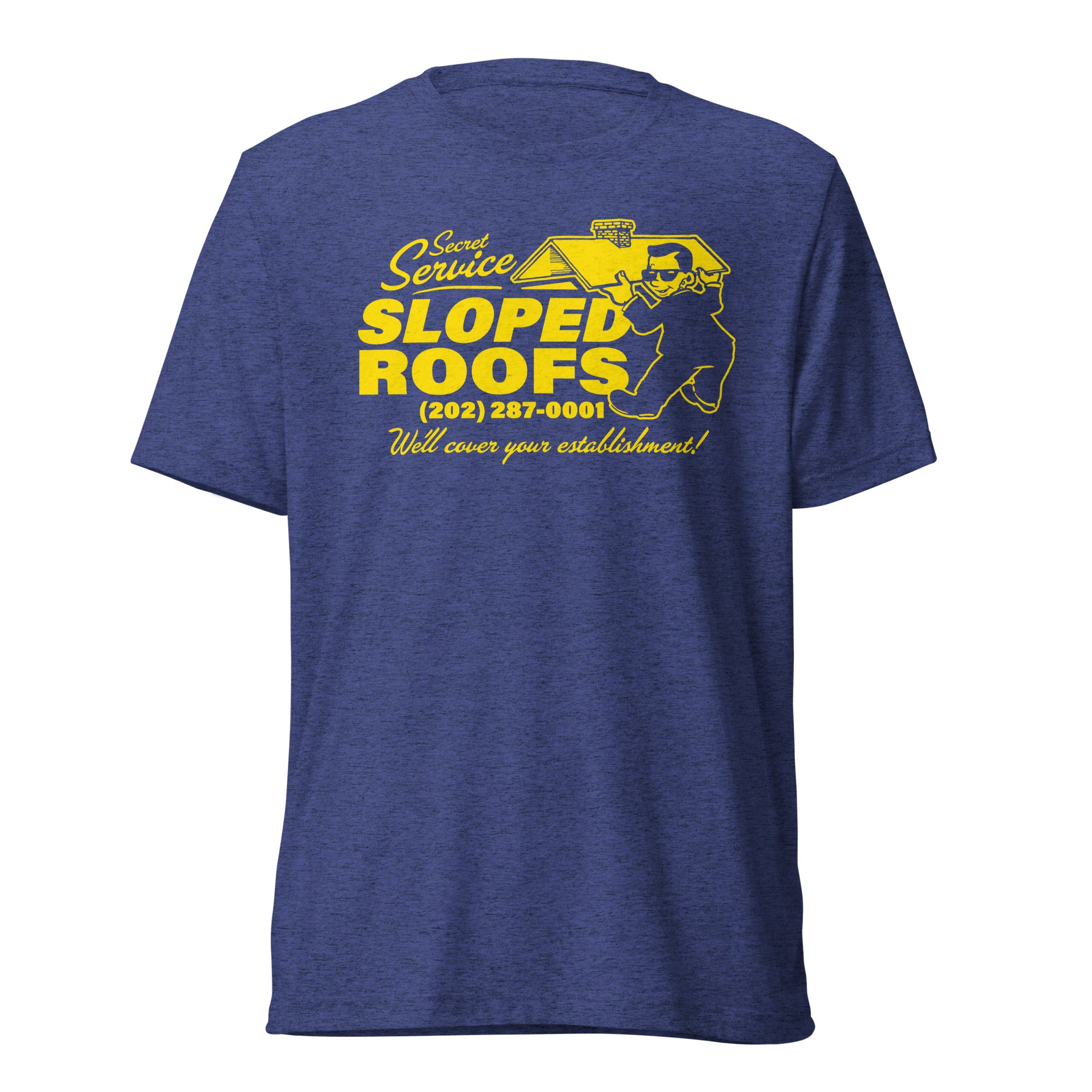 Secret Service Sloped Roofs Tri-Blend T-Shirt