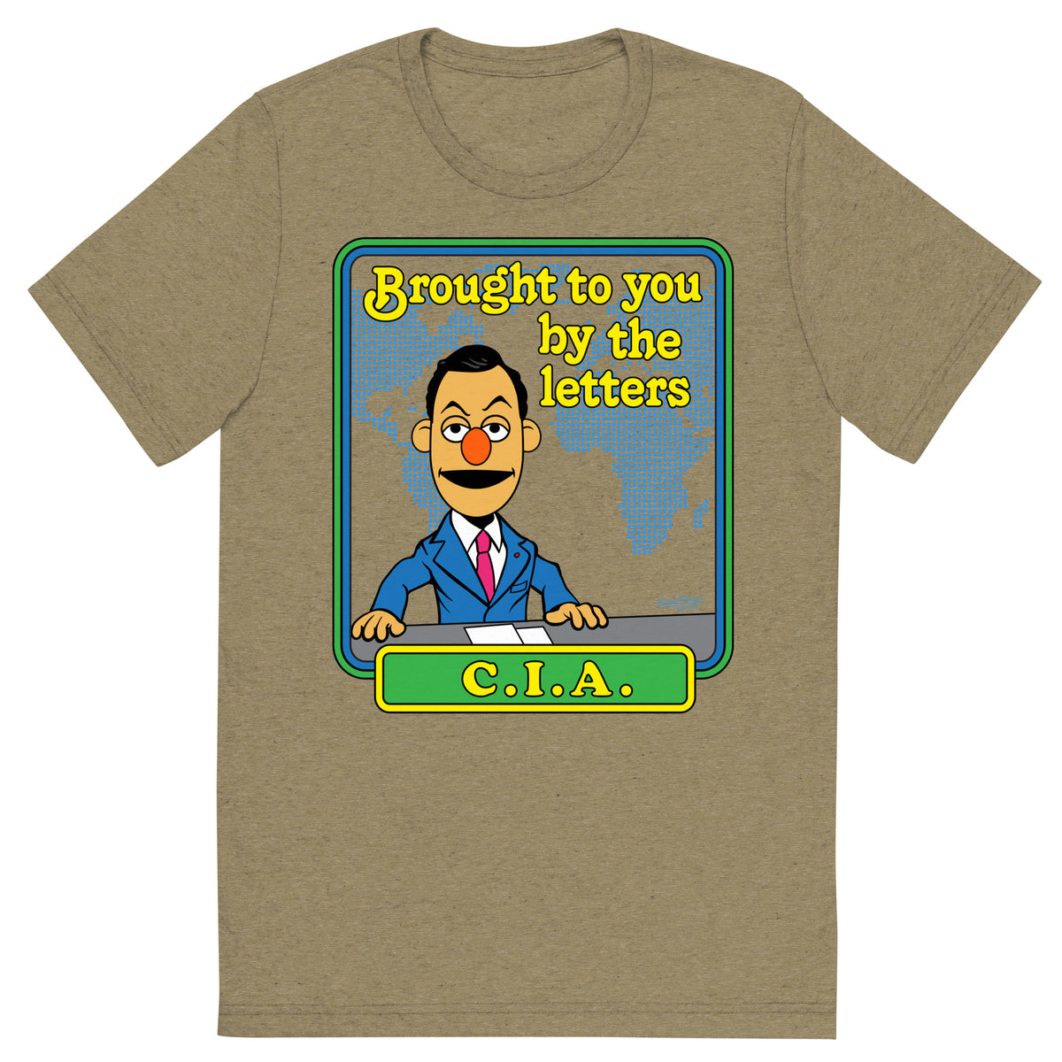 Brought to You By the Letters CIA Tri-Blend Track Shirt