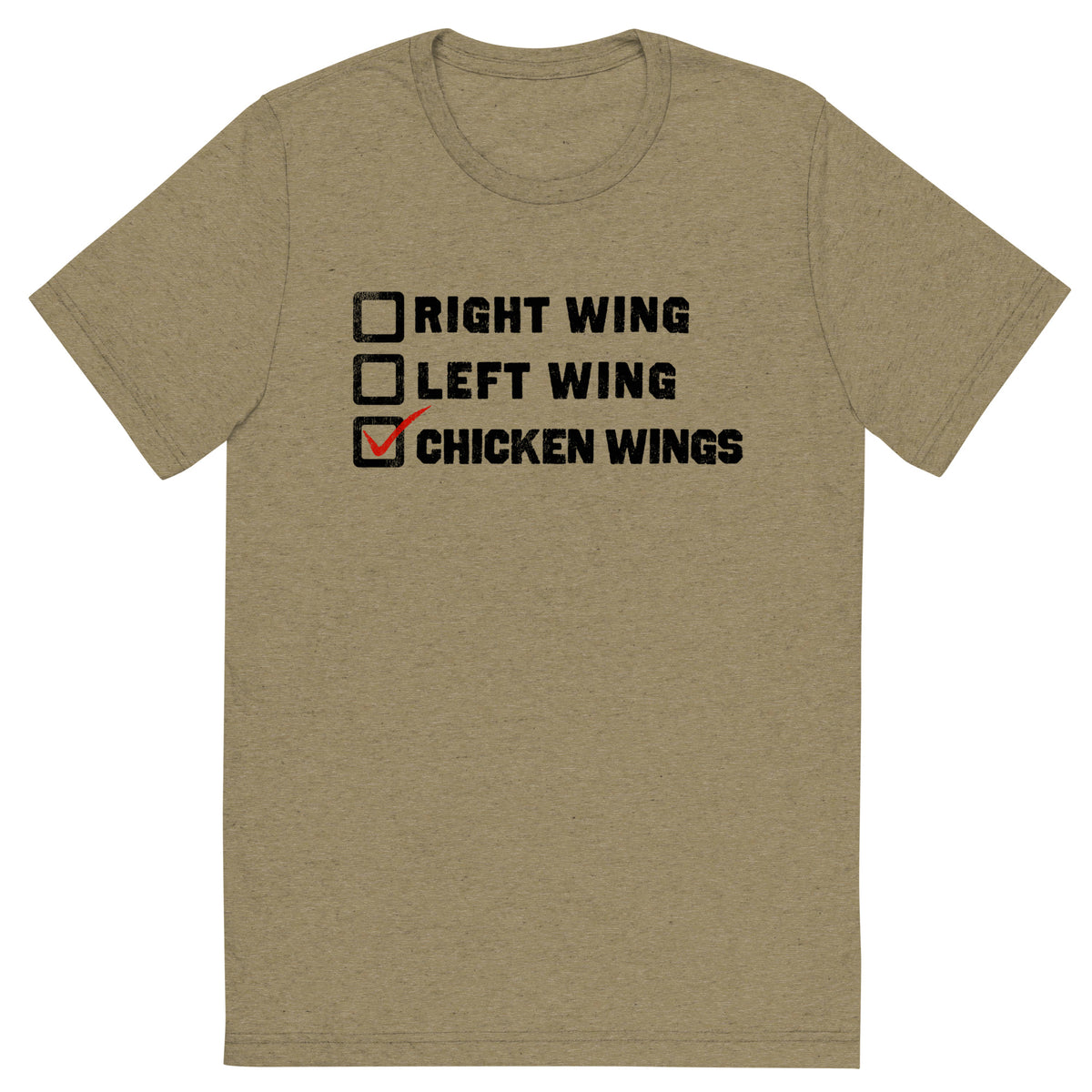 Choose Chicken Wings Tri-Blend Athletic T-Shirt
