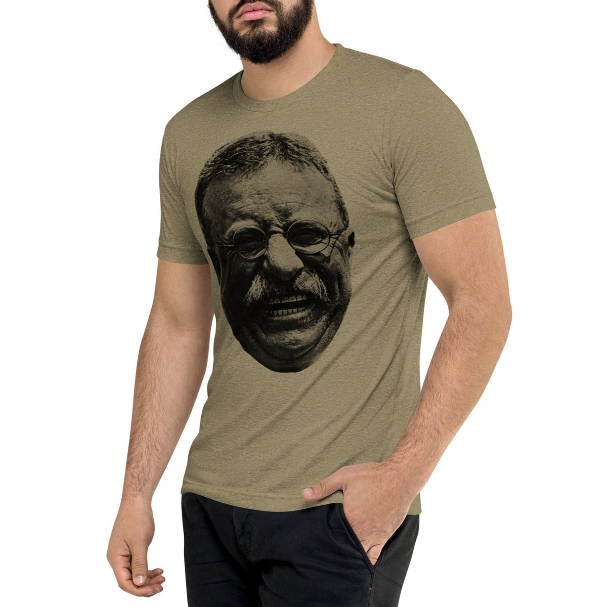 Teddy Roosevelt Laughing Triblend T-Shirt