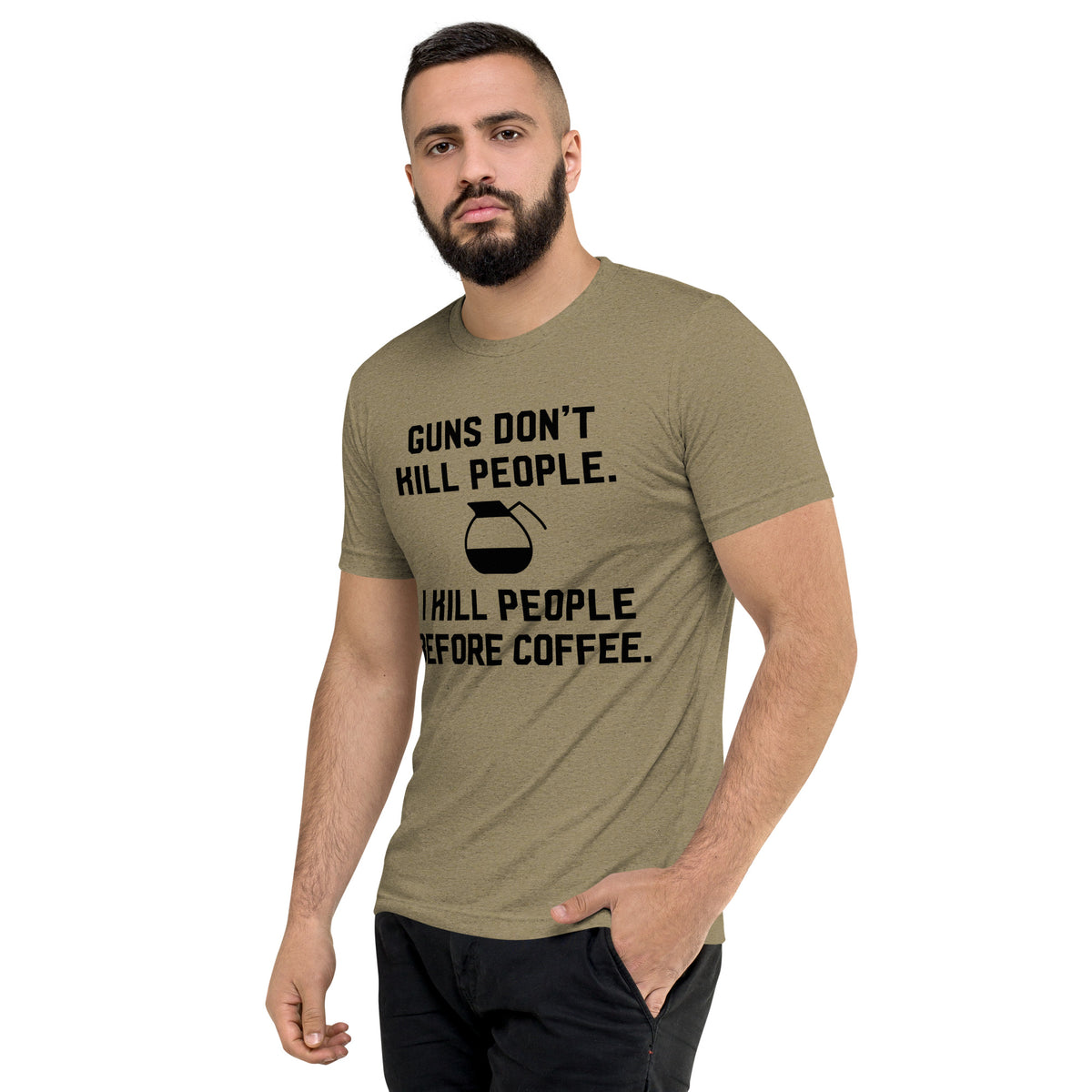 Guns Don&#39;t Kill People Coffee Tri-Blend T-Shirt