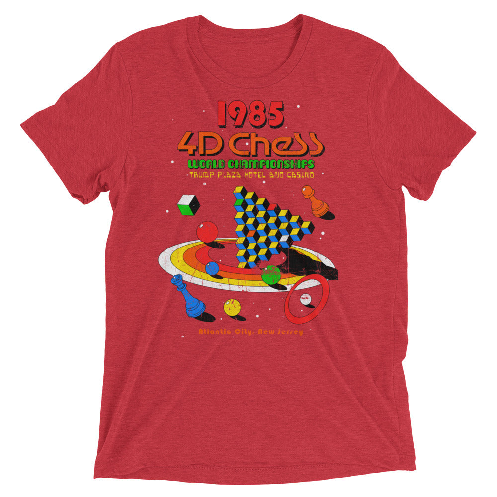 1985 4D Chess Championship Tri-Blend Track Shirt