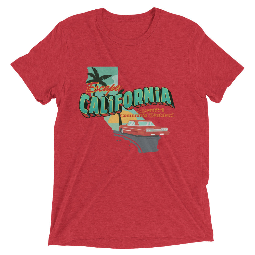 Escape California A Beautiful Communist Wasteland Unisex Tri-Blend Track Shirt
