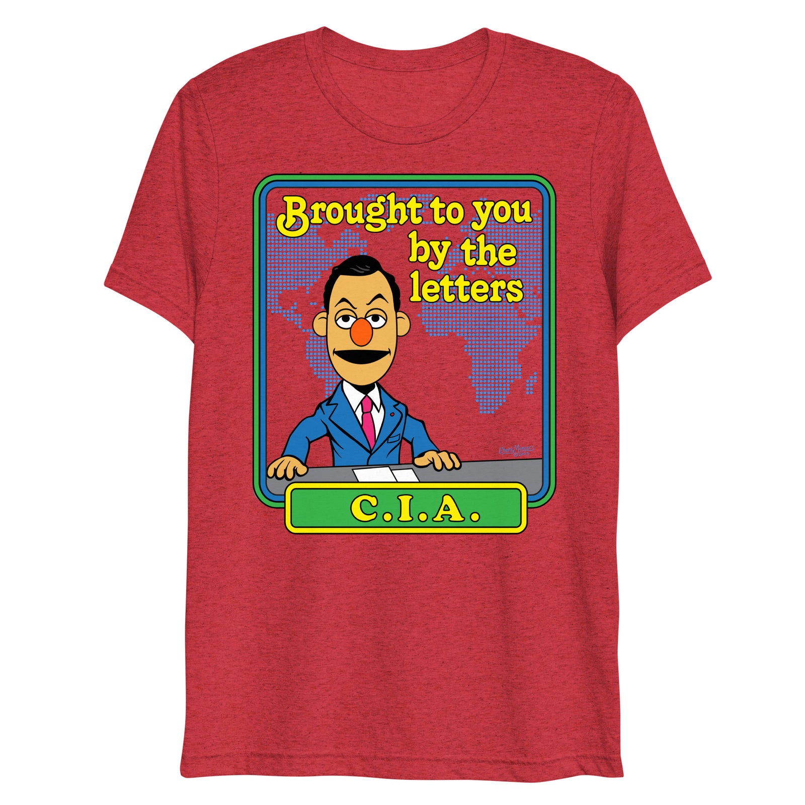 Brought to You By the Letters CIA Tri-Blend Track Shirt