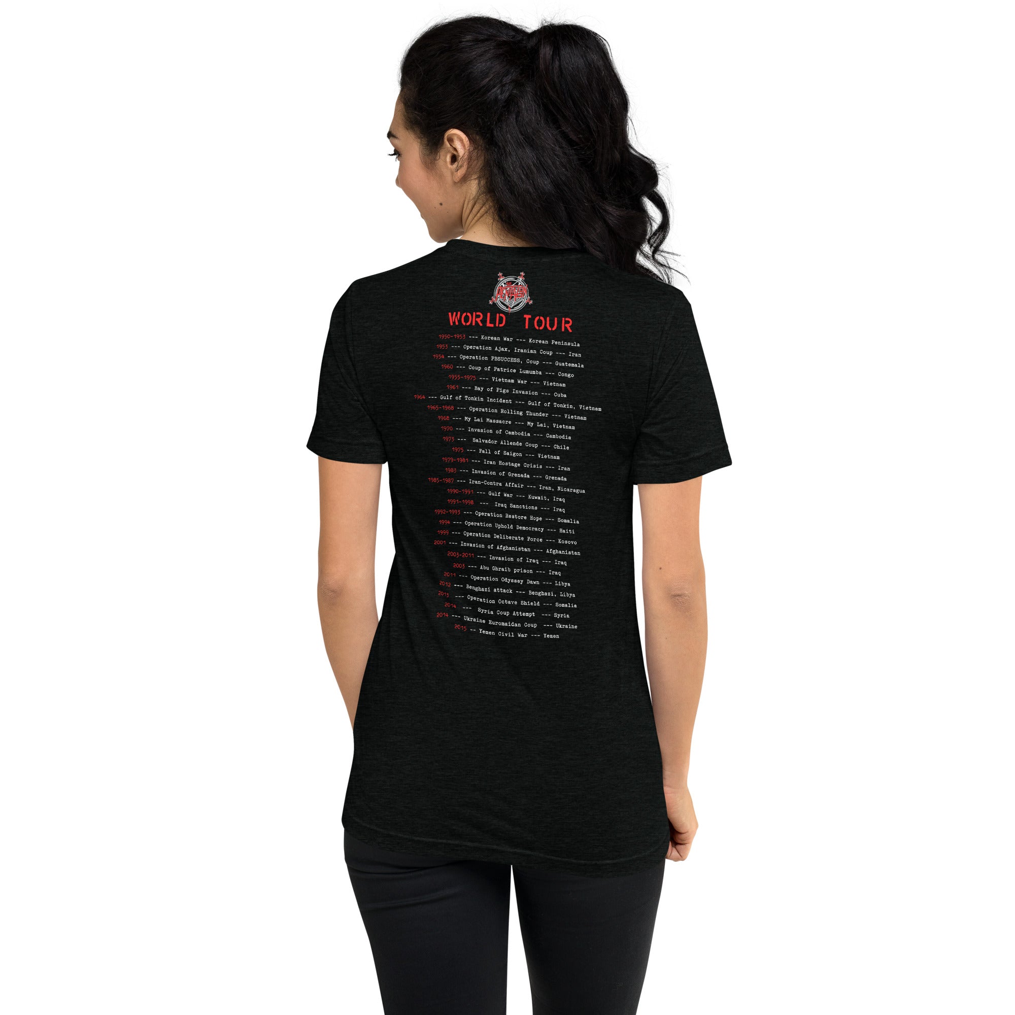 The Pentagon Death Metal World Tour Tri-Blend T-shirt